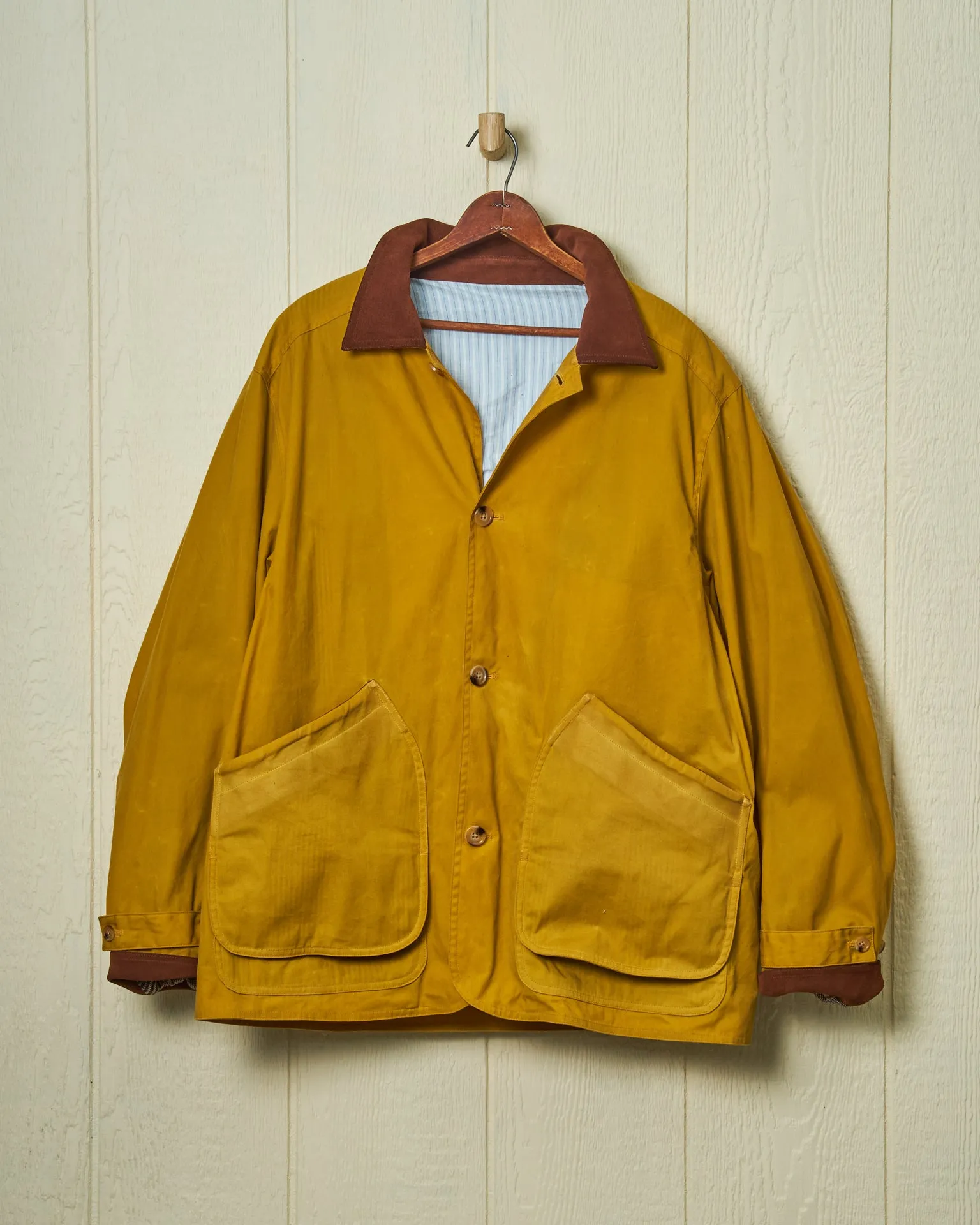 Gamekeeper Jacket in Goldenrod Waxed Canvas sunrise hike look