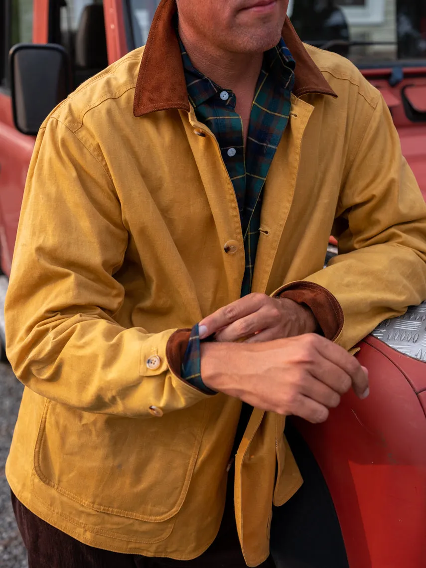 Gamekeeper Jacket in Goldenrod Waxed Canvas frost proof gear