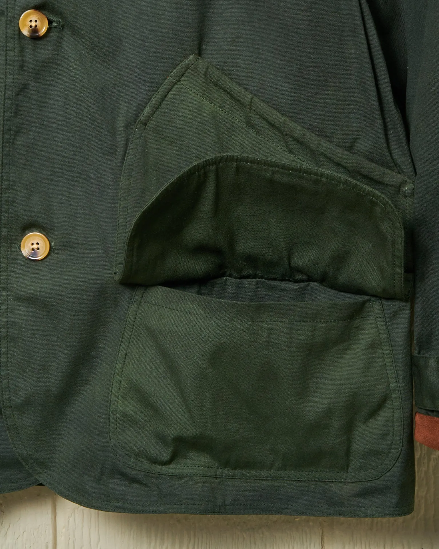 Gamekeeper Jacket in Olive Waxed Canvas errand run outfit