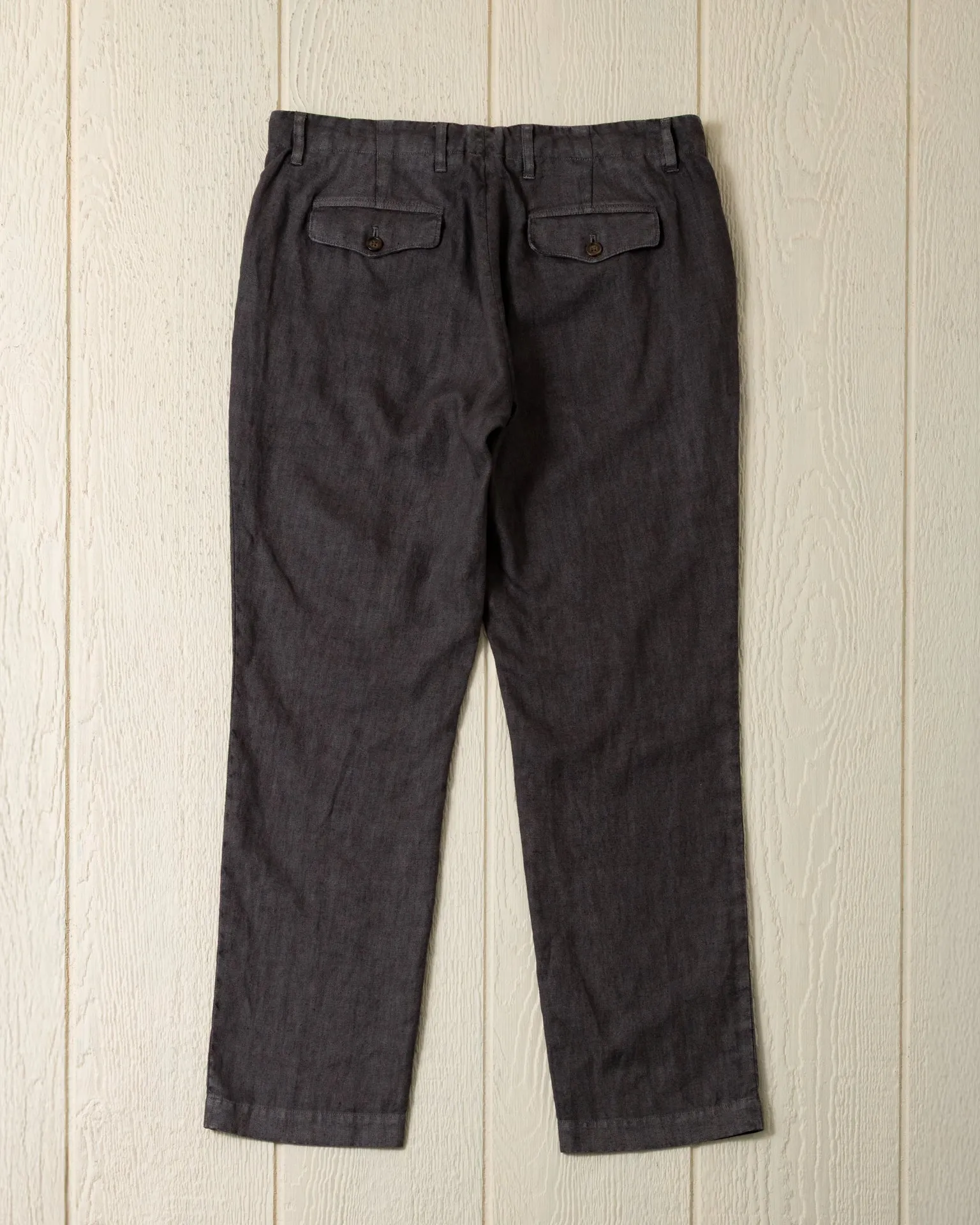 Garment Dyed Linen Camden Pant in Graphite limited edition