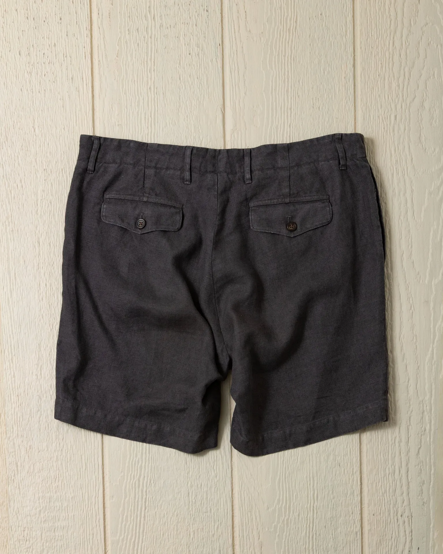 Garment Dyed Linen Camden Short in Graphite sport multi