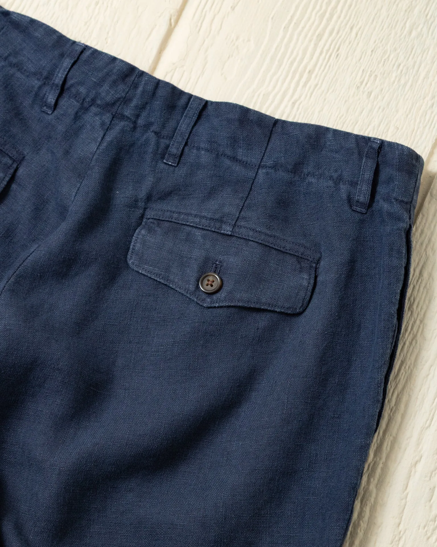 Garment Dyed Linen Camden Short in Navy refresh design