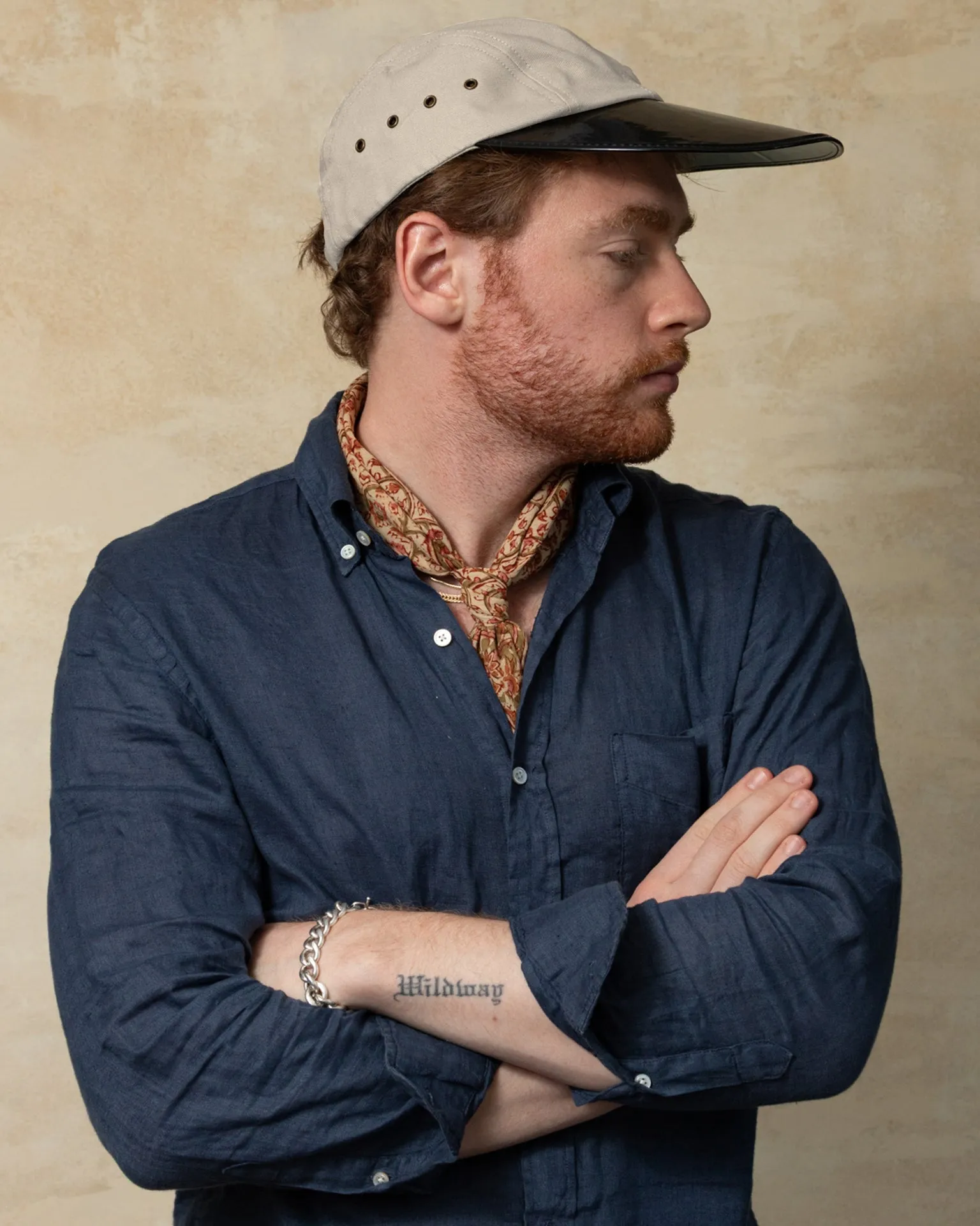 Garment Dyed Linen Shirt in Navy Core Piece