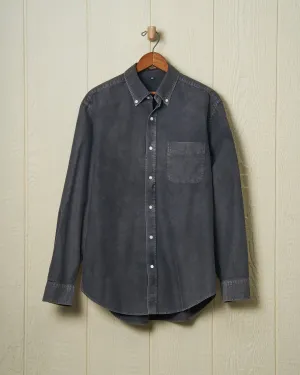 Garment Dyed Oxford Shirt in Graphite Mood Layer