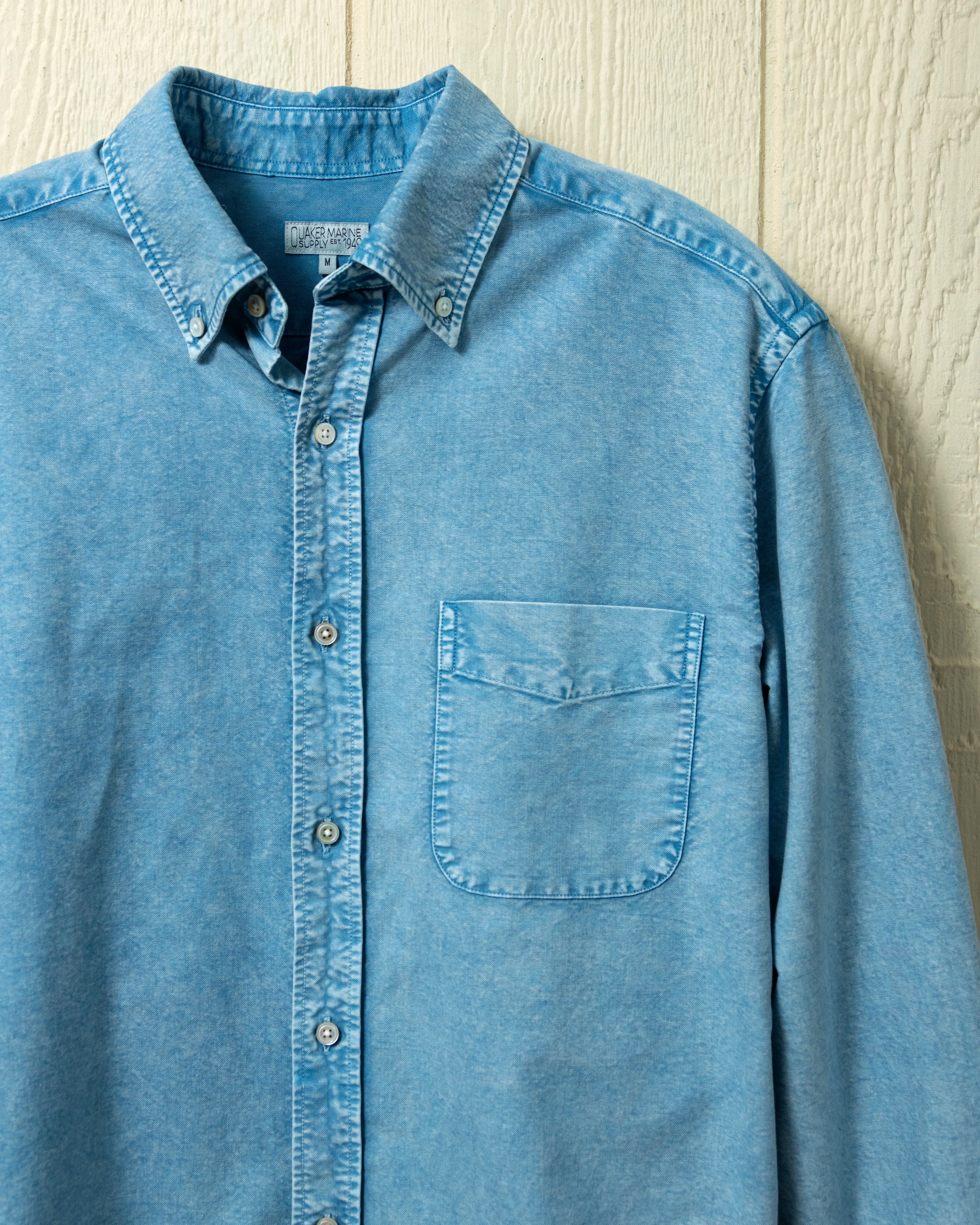 Garment Dyed Oxford Shirt in Mediterranean Easy Move