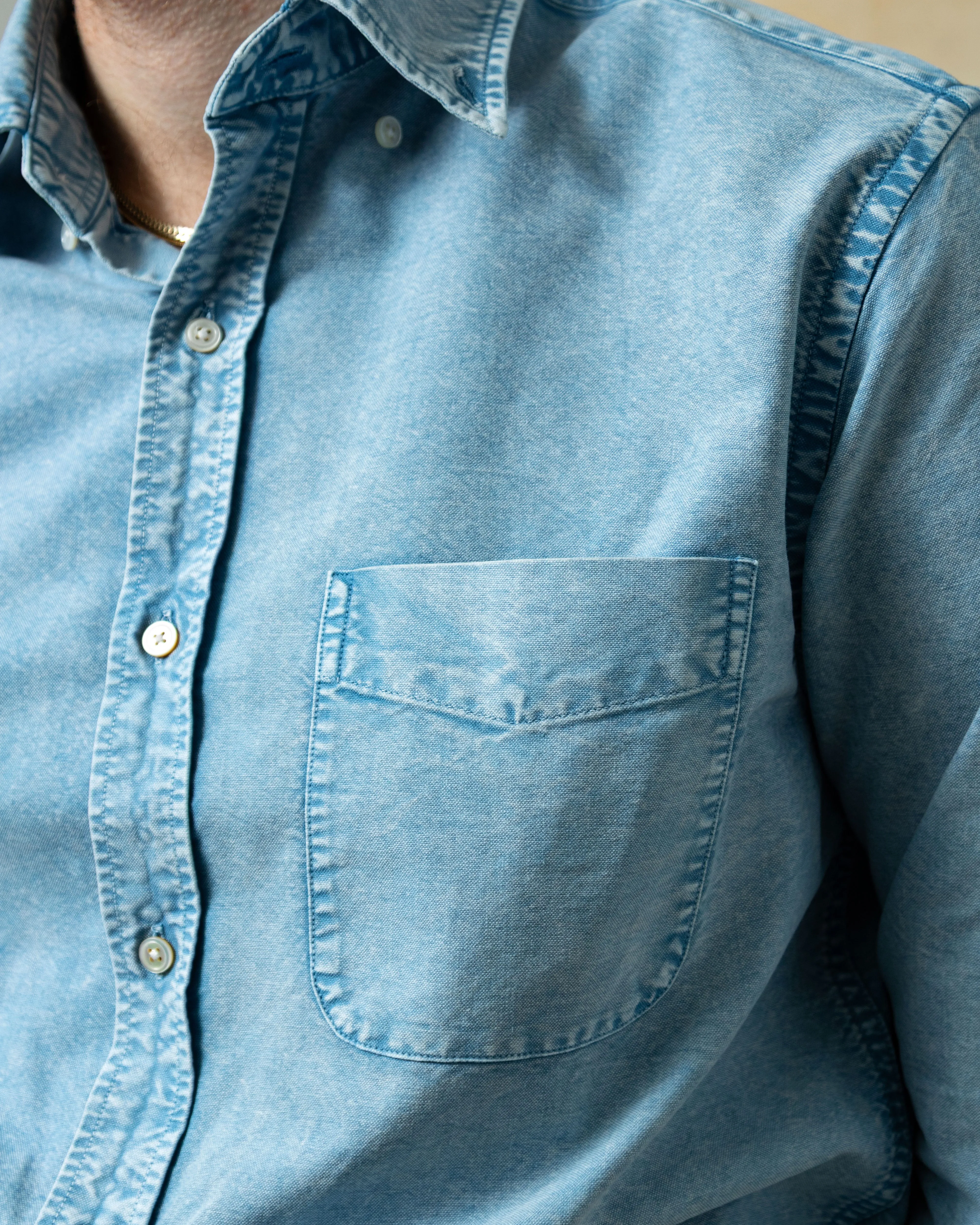 Garment Dyed Oxford Shirt in Mediterranean Mindful Wear