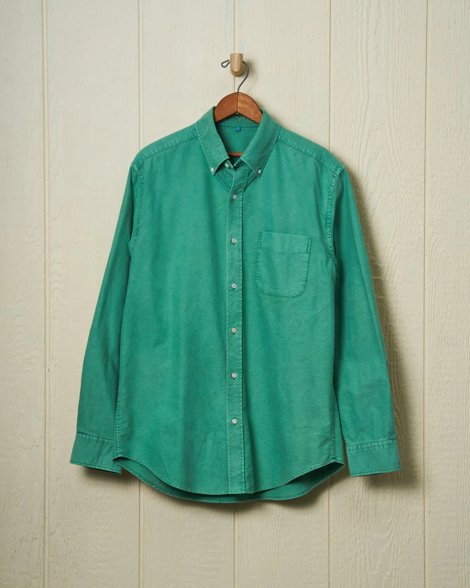 Garment Dyed Oxford Shirt in Spruce Smart Layer