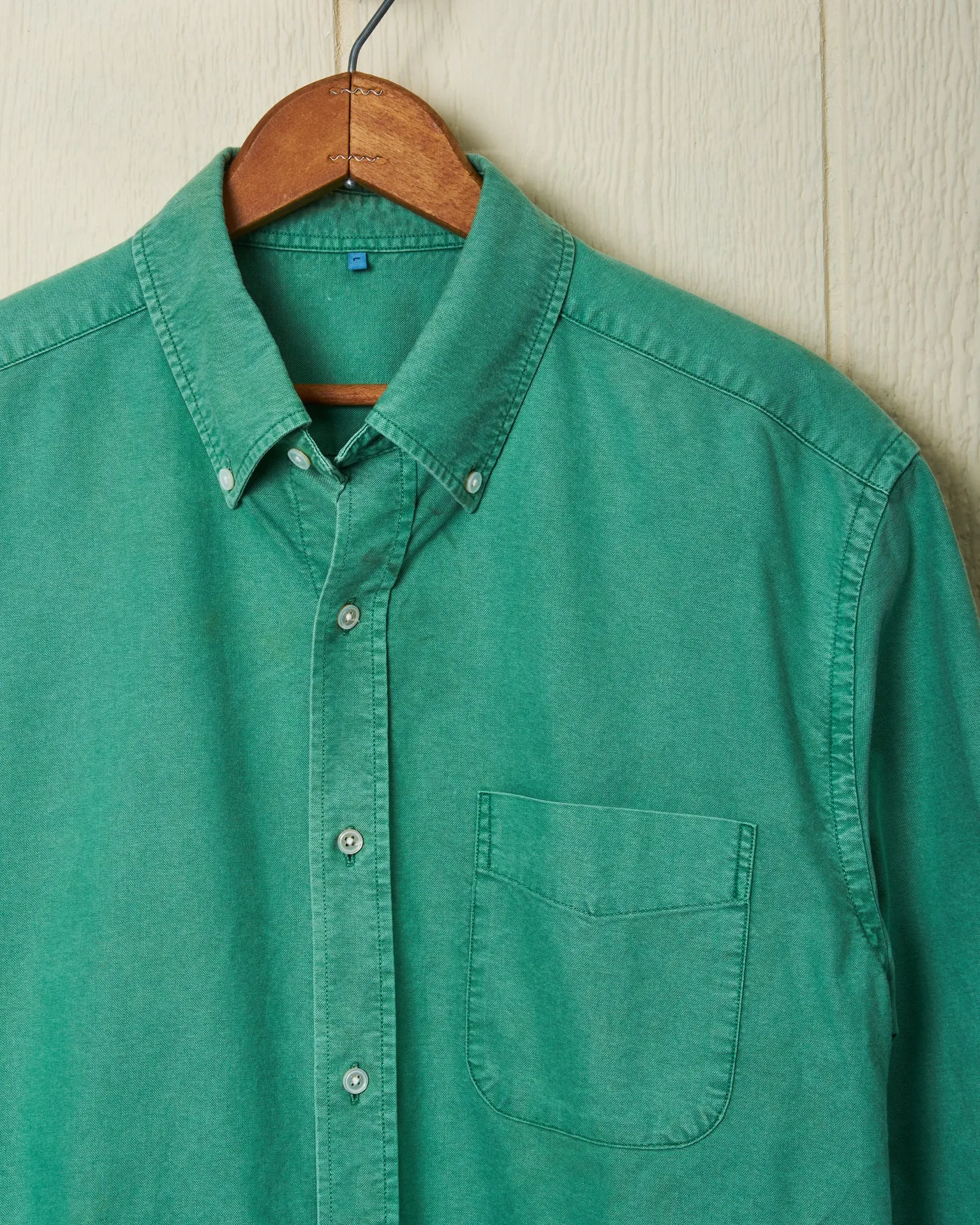 Garment Dyed Oxford Shirt in Spruce Night Ready
