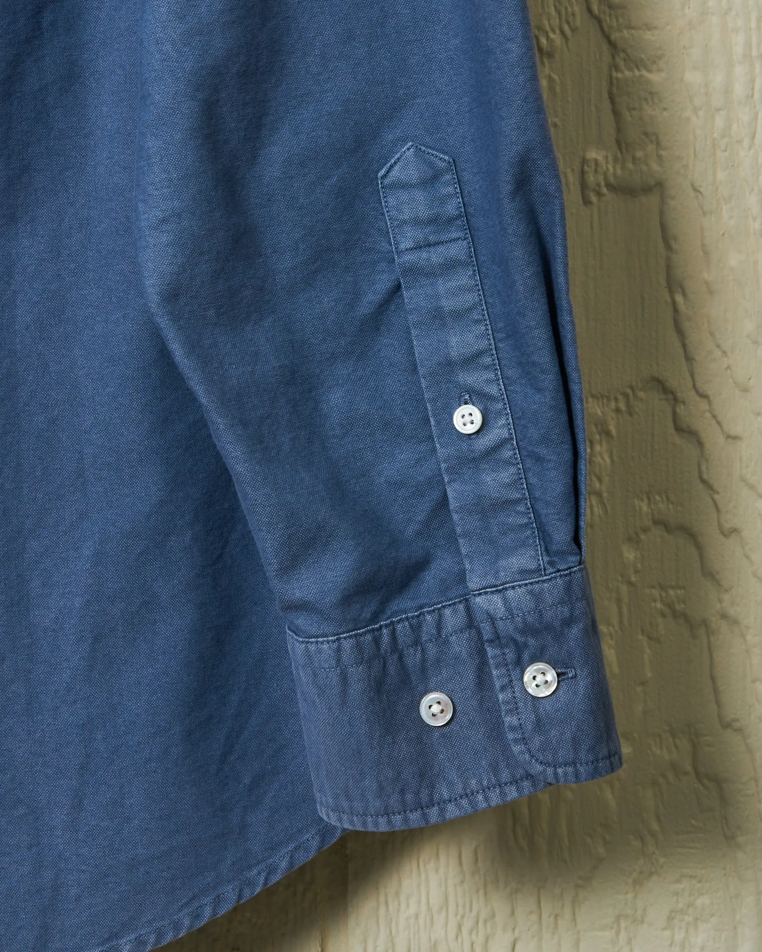 Garment Dyed Oxford Shirt in Weathered Navy Cool Tech