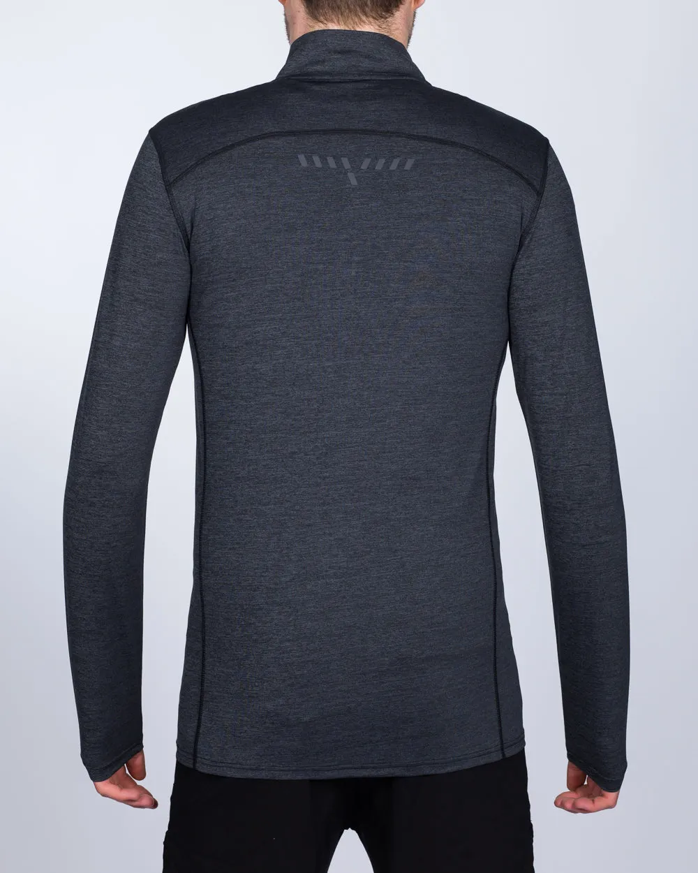 Girav Extra Tall Quarter-Zip Baselayer (black marl) dinner vibe