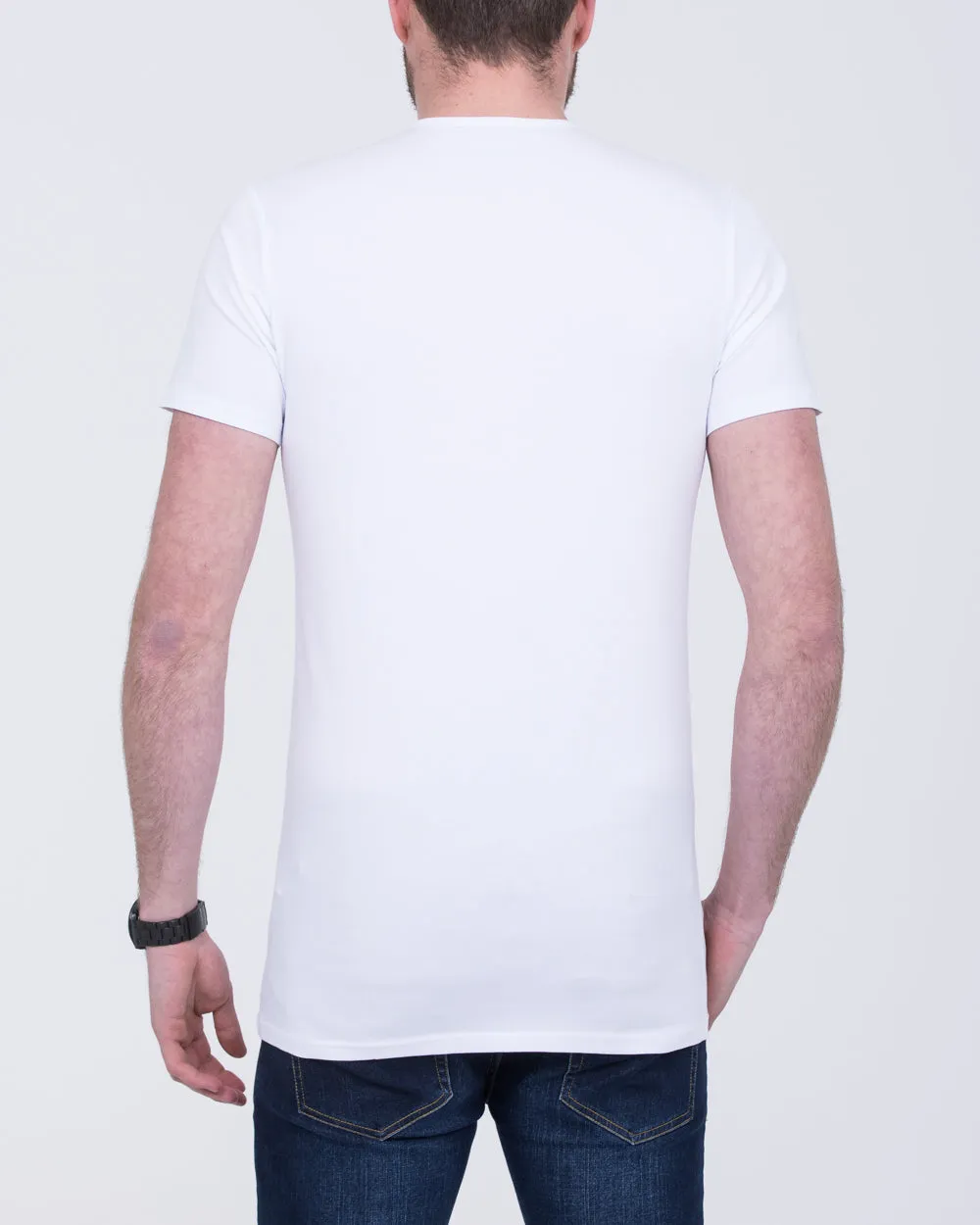 Girav Fitted Extra Tall T-Shirt (white) Twin Pack vintage cool