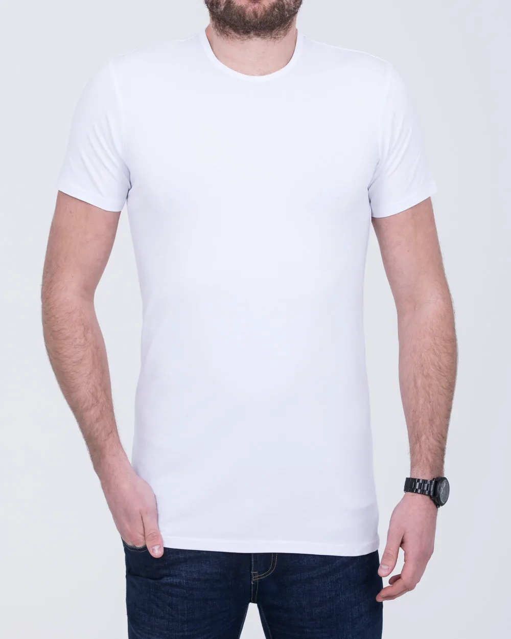 Girav Fitted Extra Tall T-Shirt (white) Twin Pack campus life