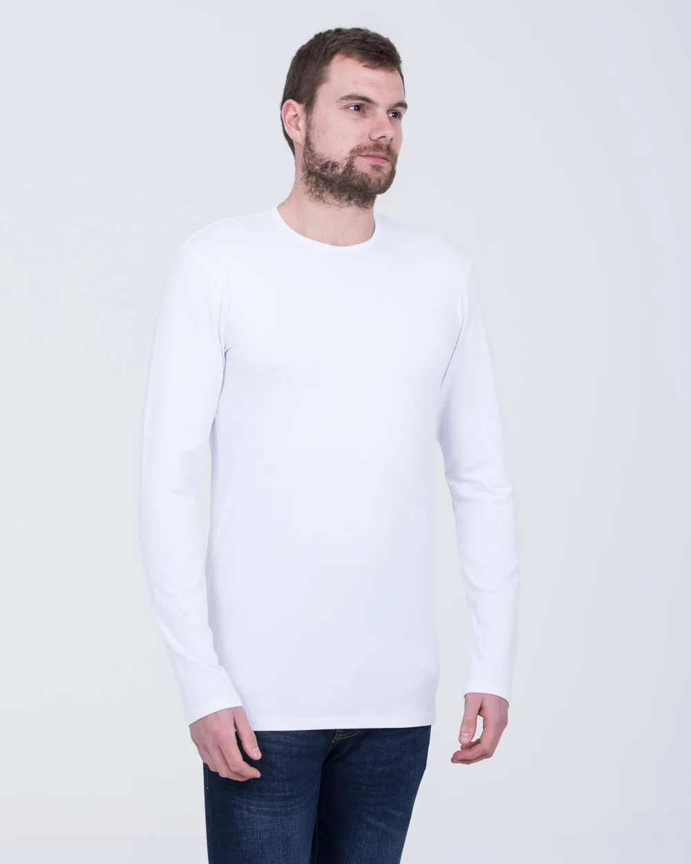 Girav London Long Sleeve Tall T-Shirt (white) selfie wear