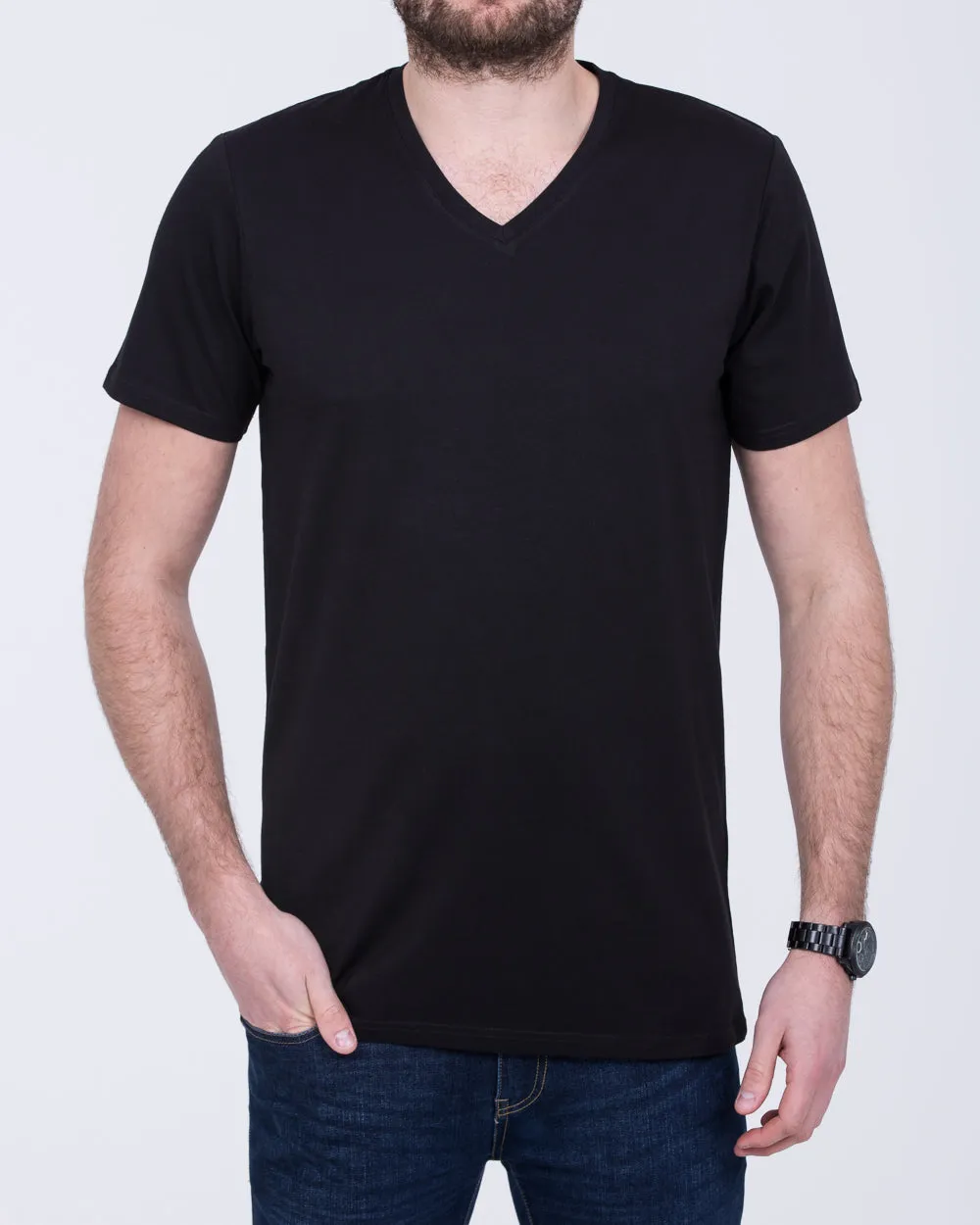 Girav New York Extra Tall V-Neck (black) Twin Pack attitude mode
