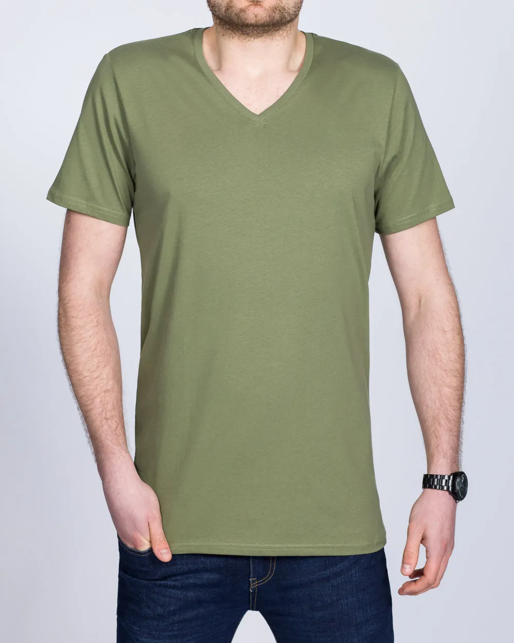 Girav New York Extra Tall V-Neck (olive green) everyday use