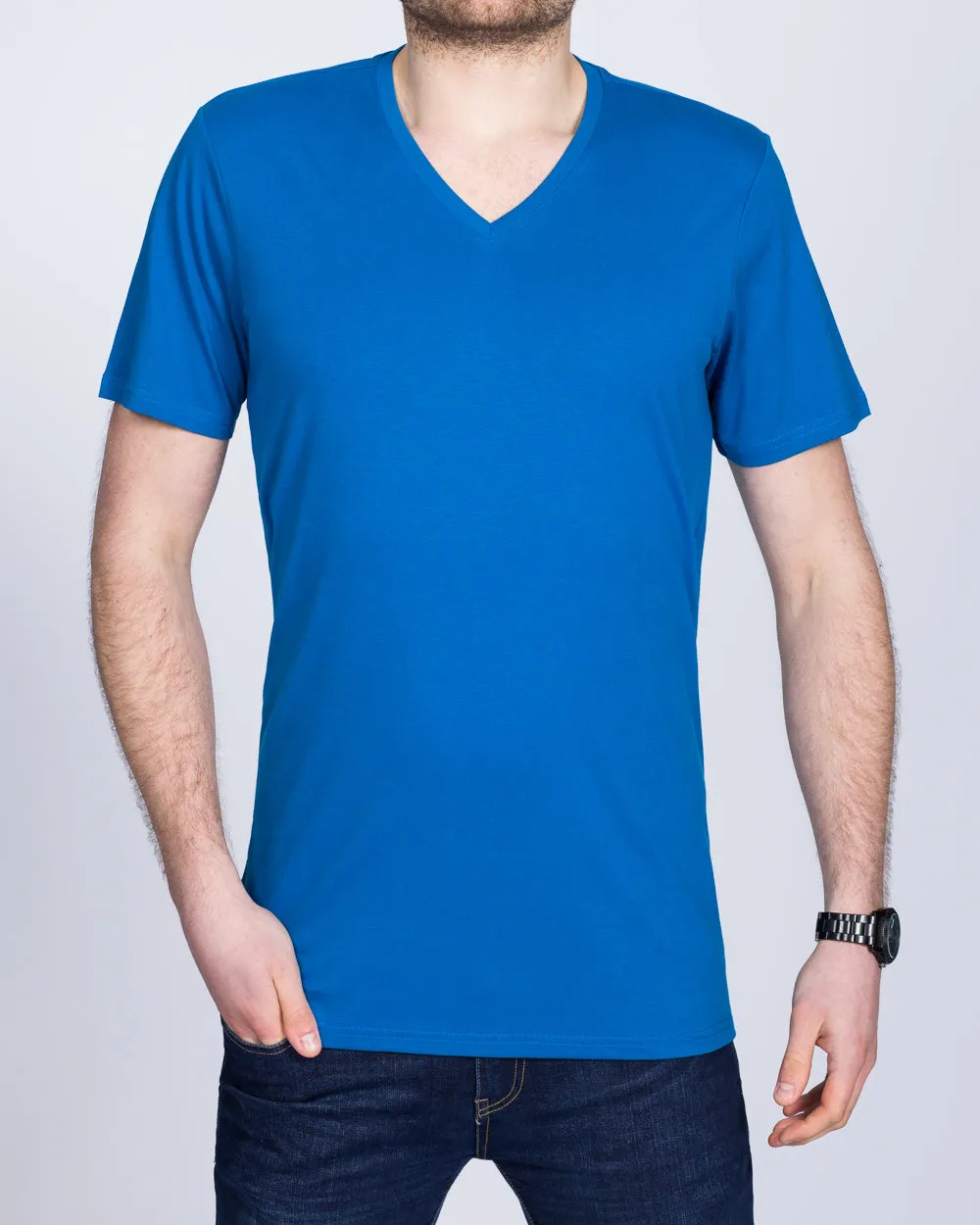 Girav New York Extra Tall V-Neck (royal blue) skin breath