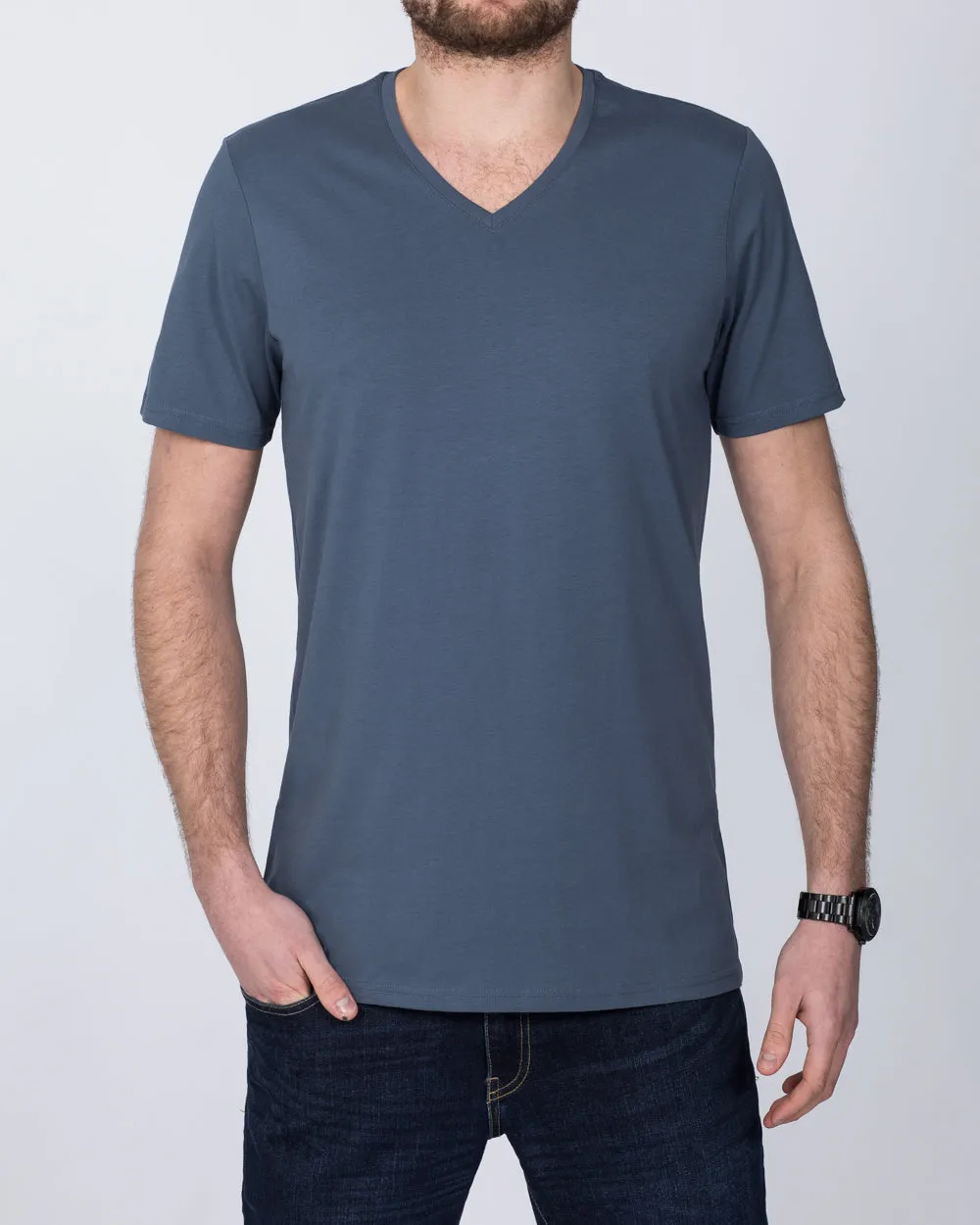 Girav New York Extra Tall V-Neck (stone blue) skate wear