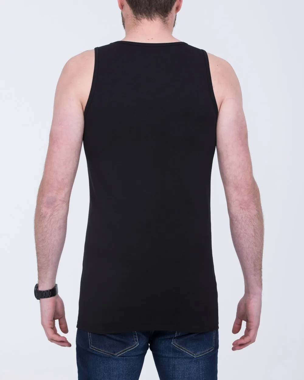 Girav Sleeveless Extra Tall Vest (black) Twin Pack stay fresh