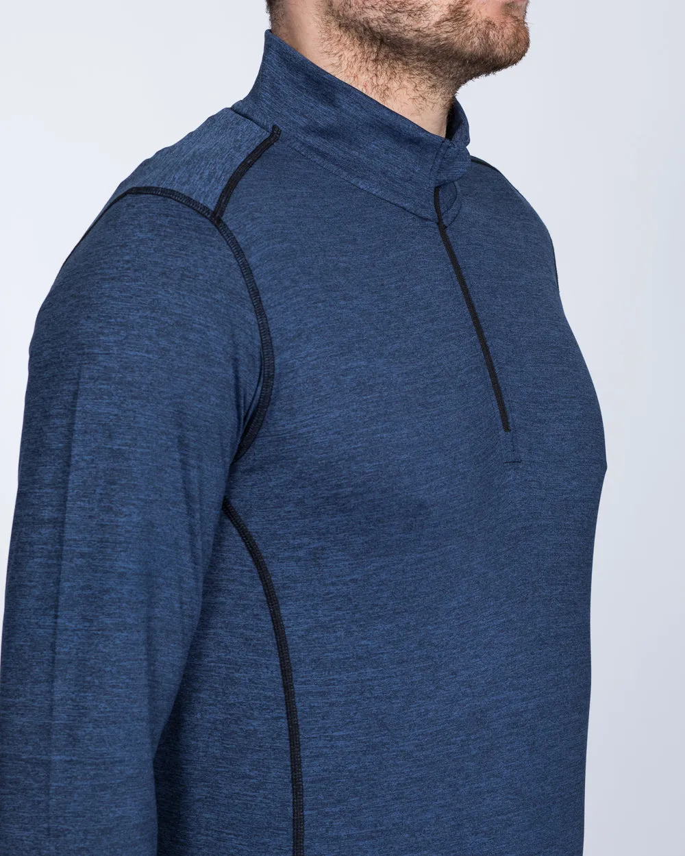 Girav Tall Quarter-Zip Baselayer (estate blue) hug warmth