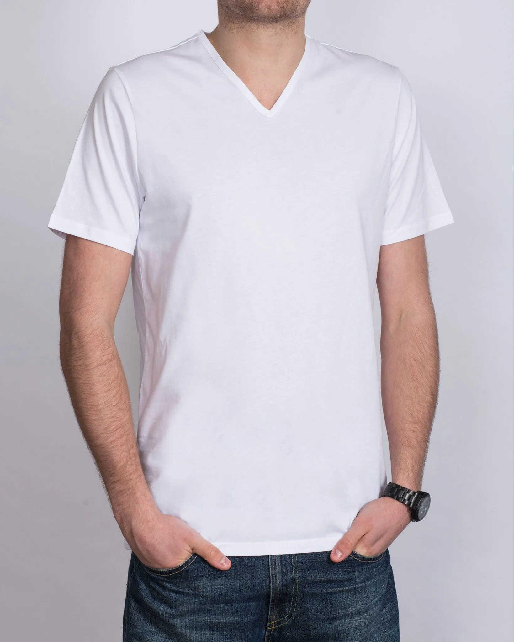 Girav Tall V-Neck (white) Twin Pack cloud touch