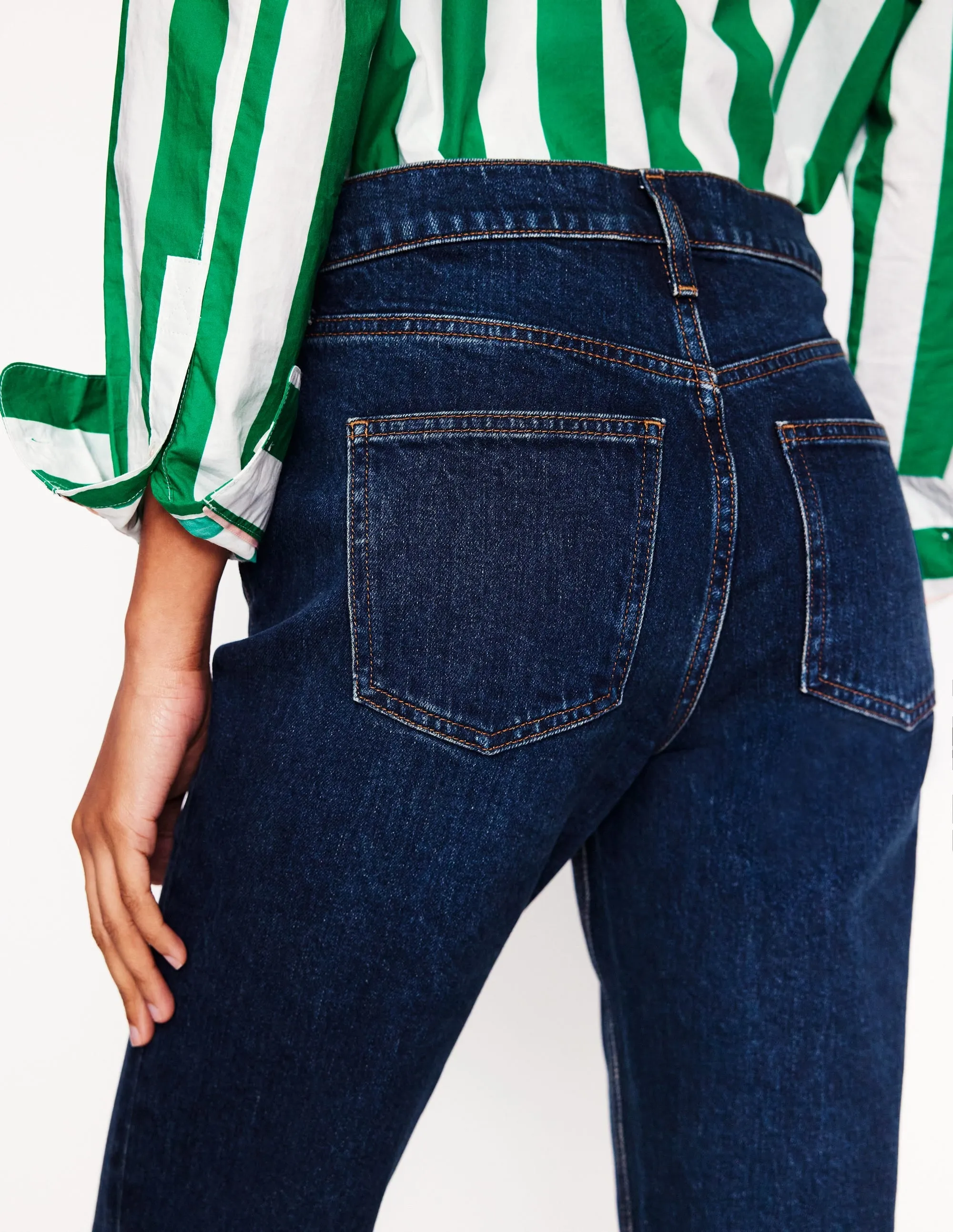 Girlfriend Jeans-Dark Vintage thermal lining