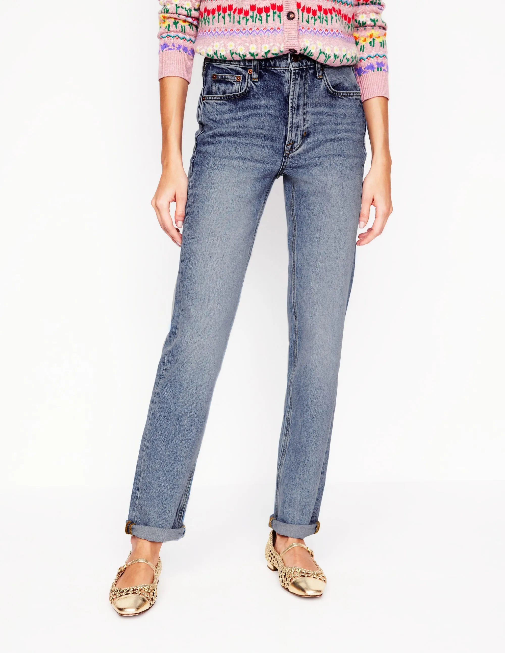 Girlfriend Jeans-Light Vintage comfort breathable