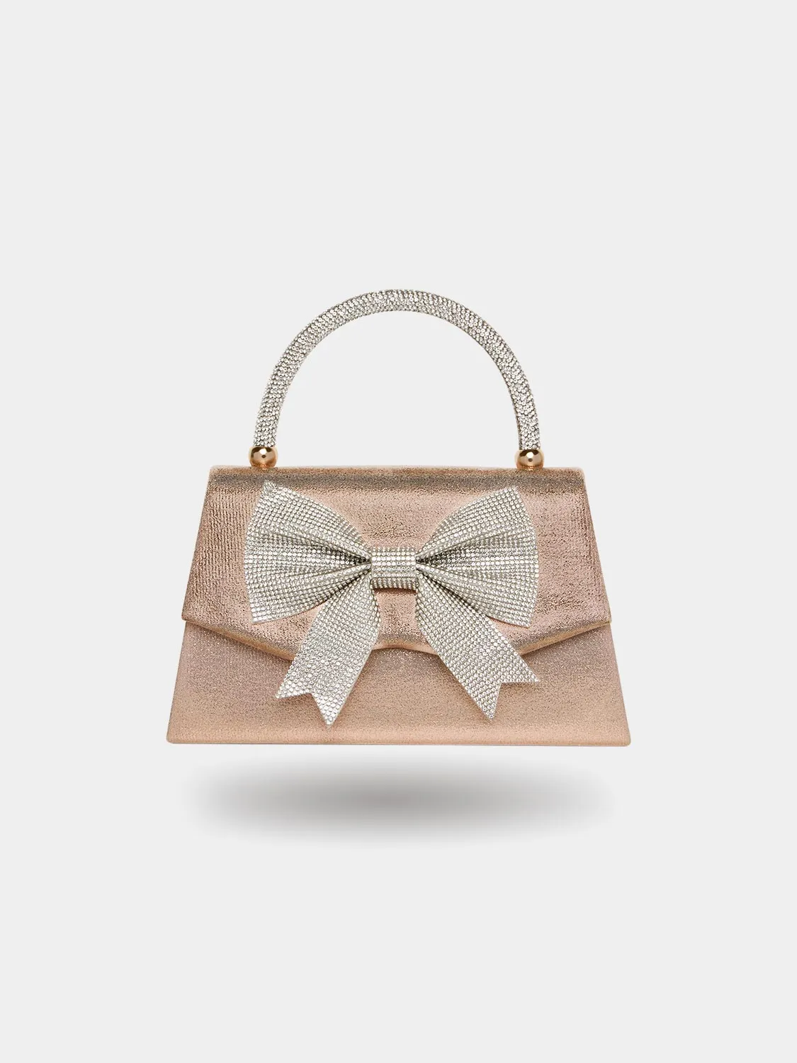 Glitter Handbag With Rhinestone Bow trendy design