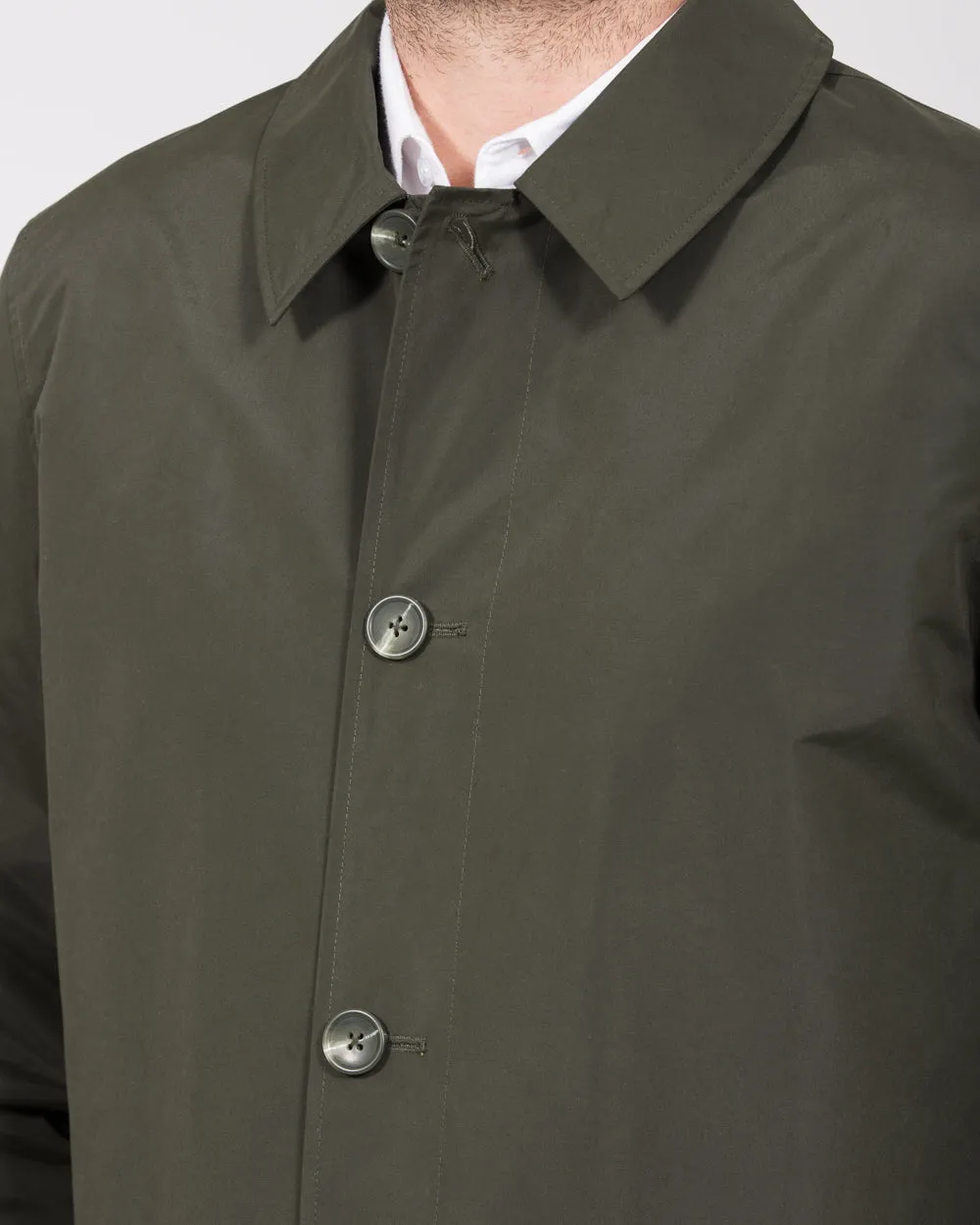 Grey Hawk Felix Tall Showerproof Rain Mac (khaki) bold silhouette outer