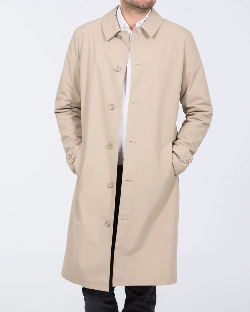 Grey Hawk Felix Tall Showerproof Rain Mac (stone) sunrise to sunset
