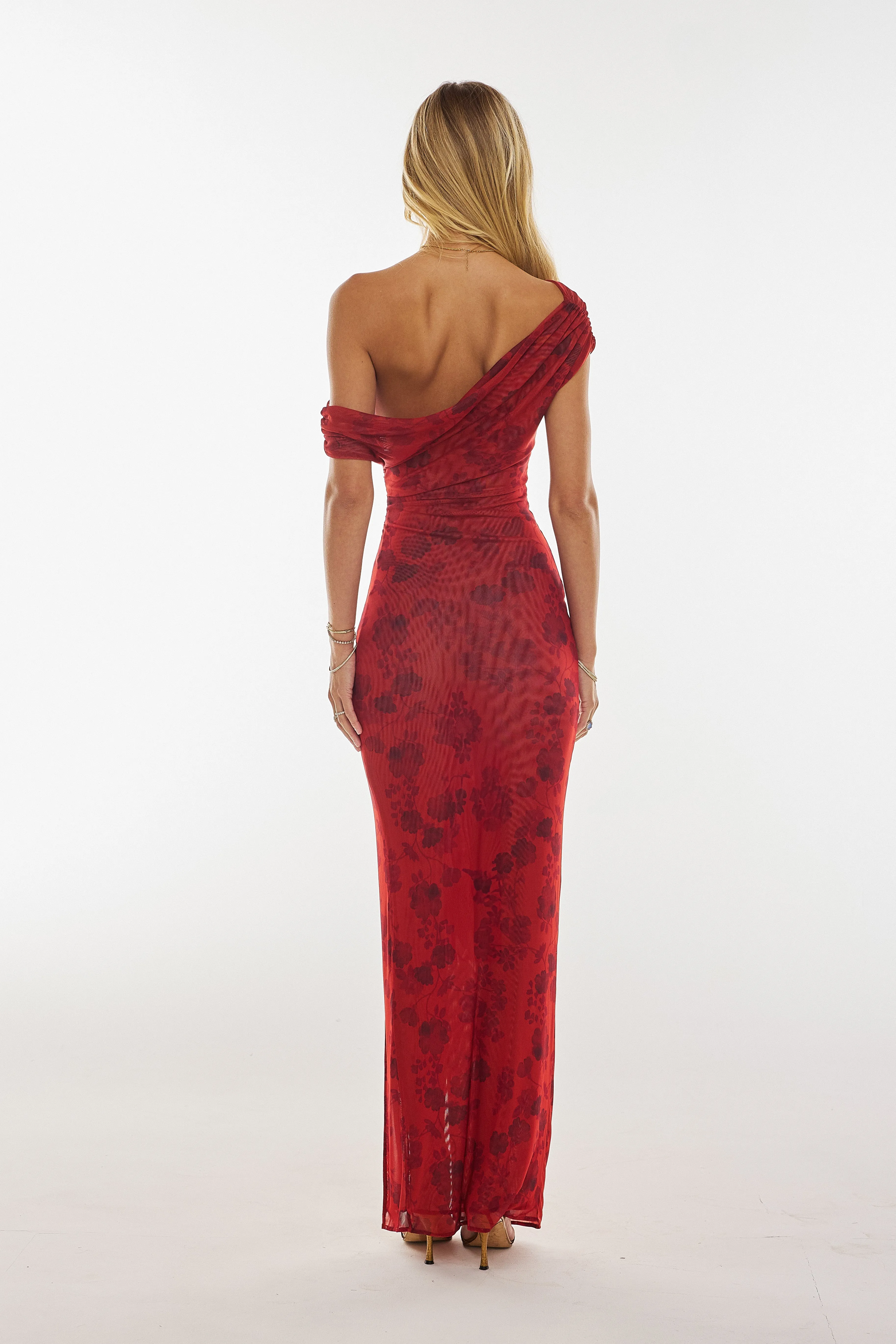 Gwen Dress in Red Currant handmade detail