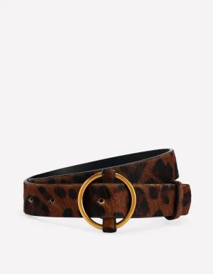 Heritage Classic Belt-Leopard Pony fit flexible