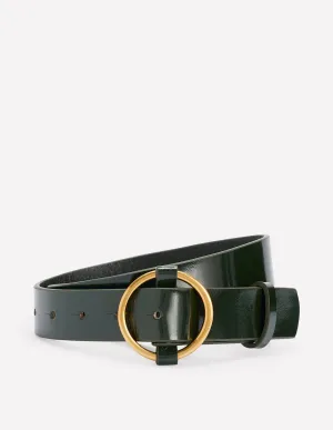 Heritage Classic Belt-Patent Dark Green silhouette play