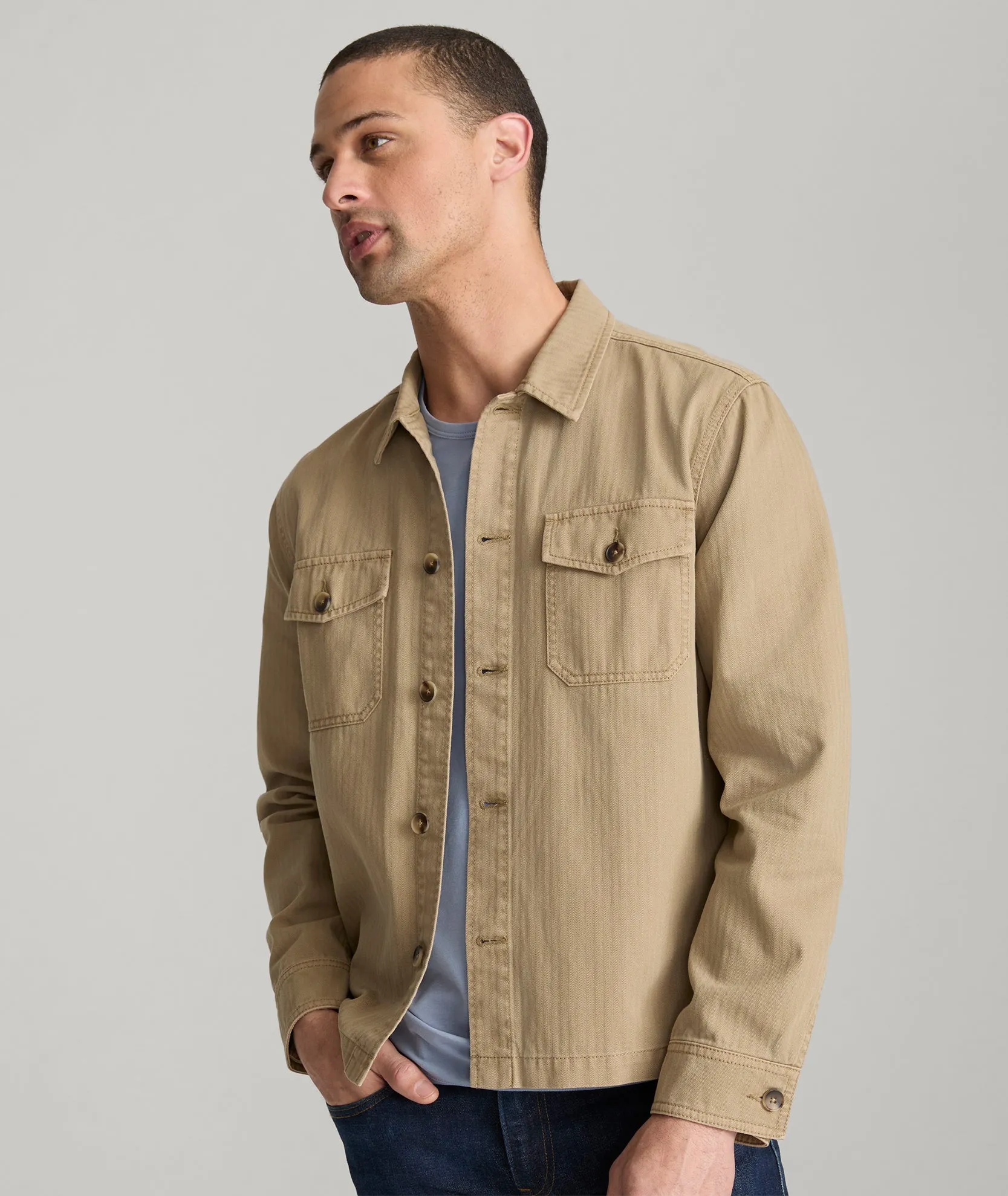 Herringbone Overshirt Fast Day