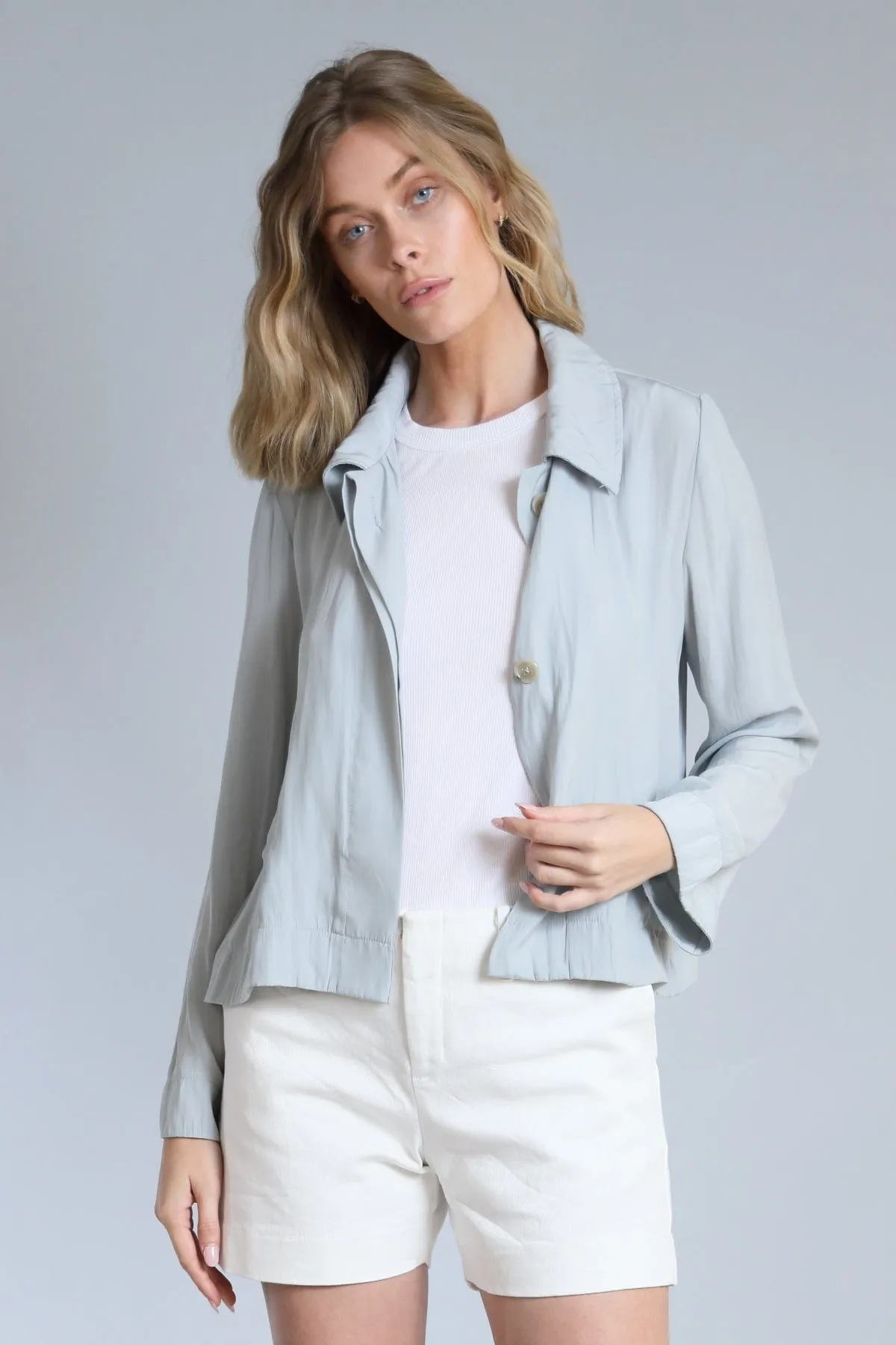 Hidden Placket Swing Jacket hybrid utility wear