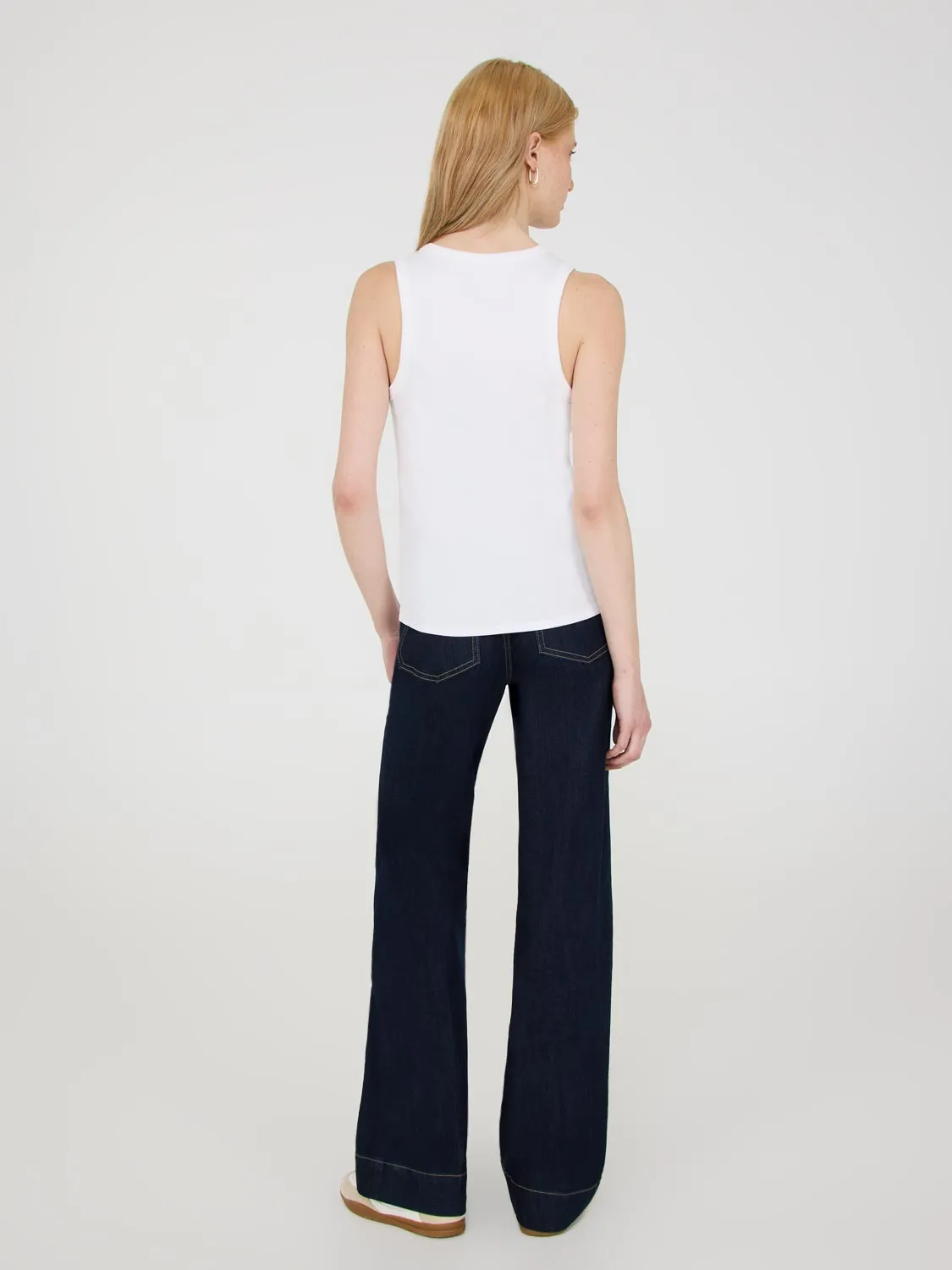 High Neck Ribbed Tank Top vacation ready