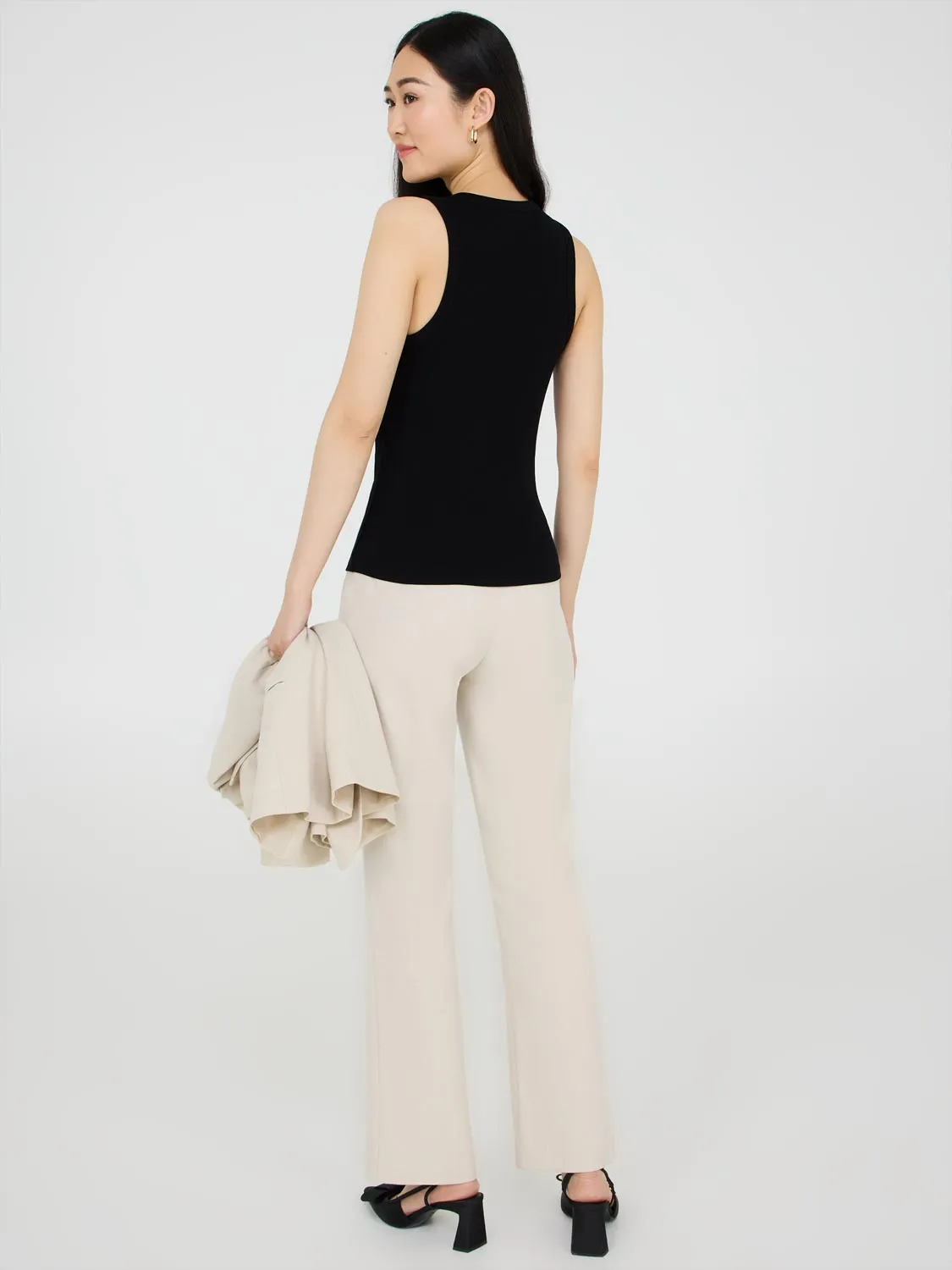 High Neck Ribbed Tank Top match ready