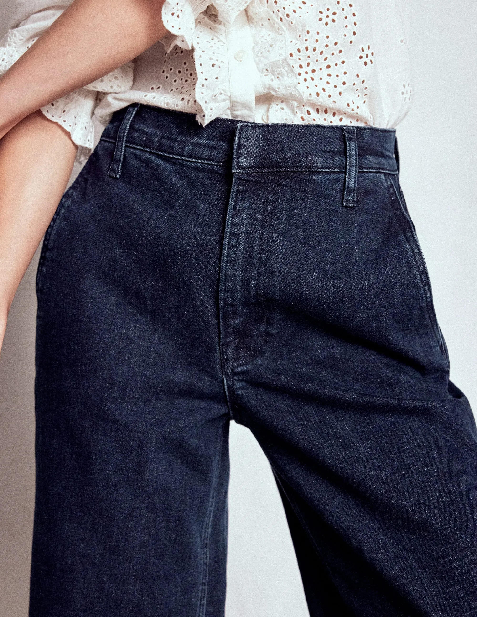 High Rise Clean Wide Jeans-Dark Vintage effortless cool