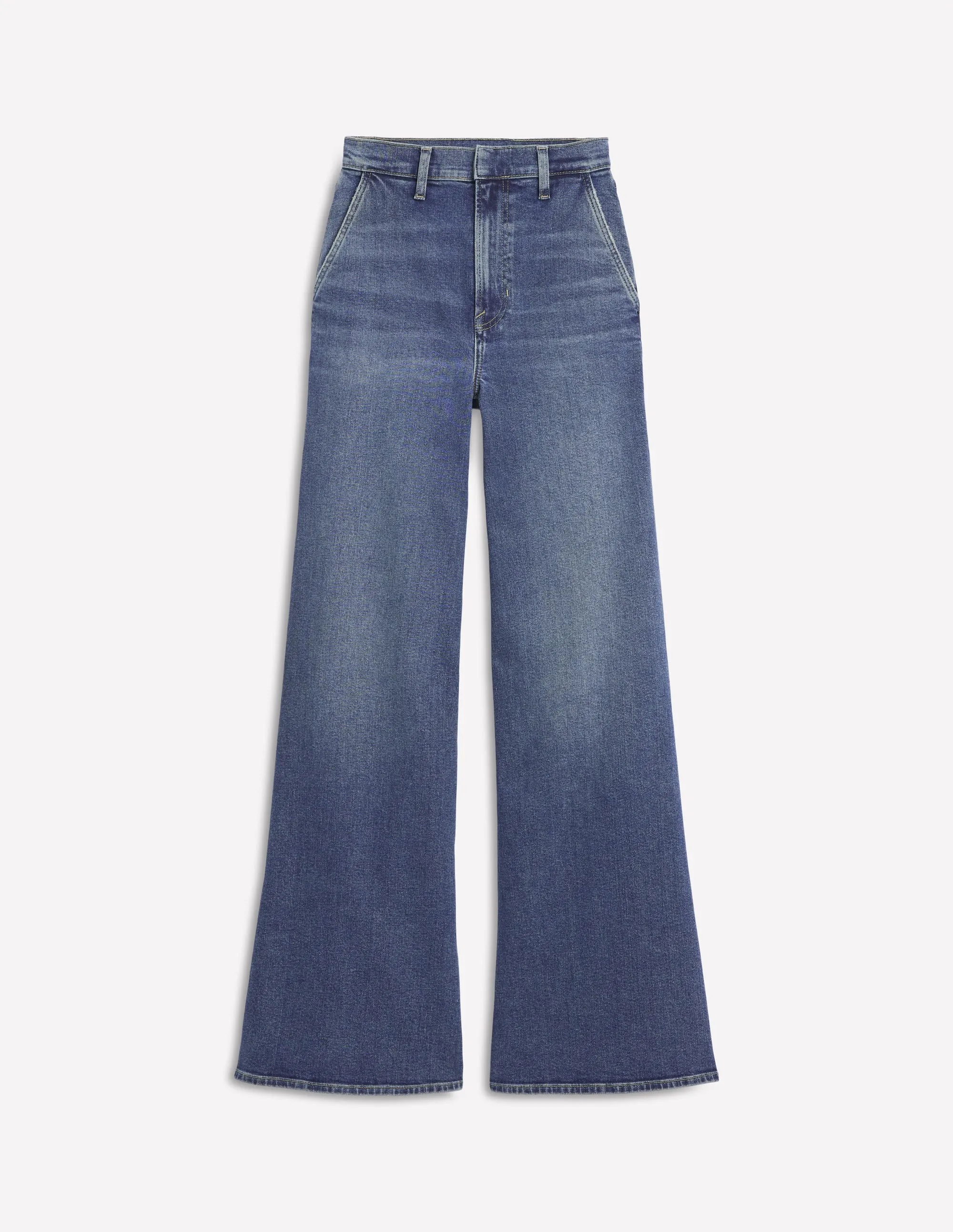 High Rise Clean Wide Jeans-Mid Vintage classic look