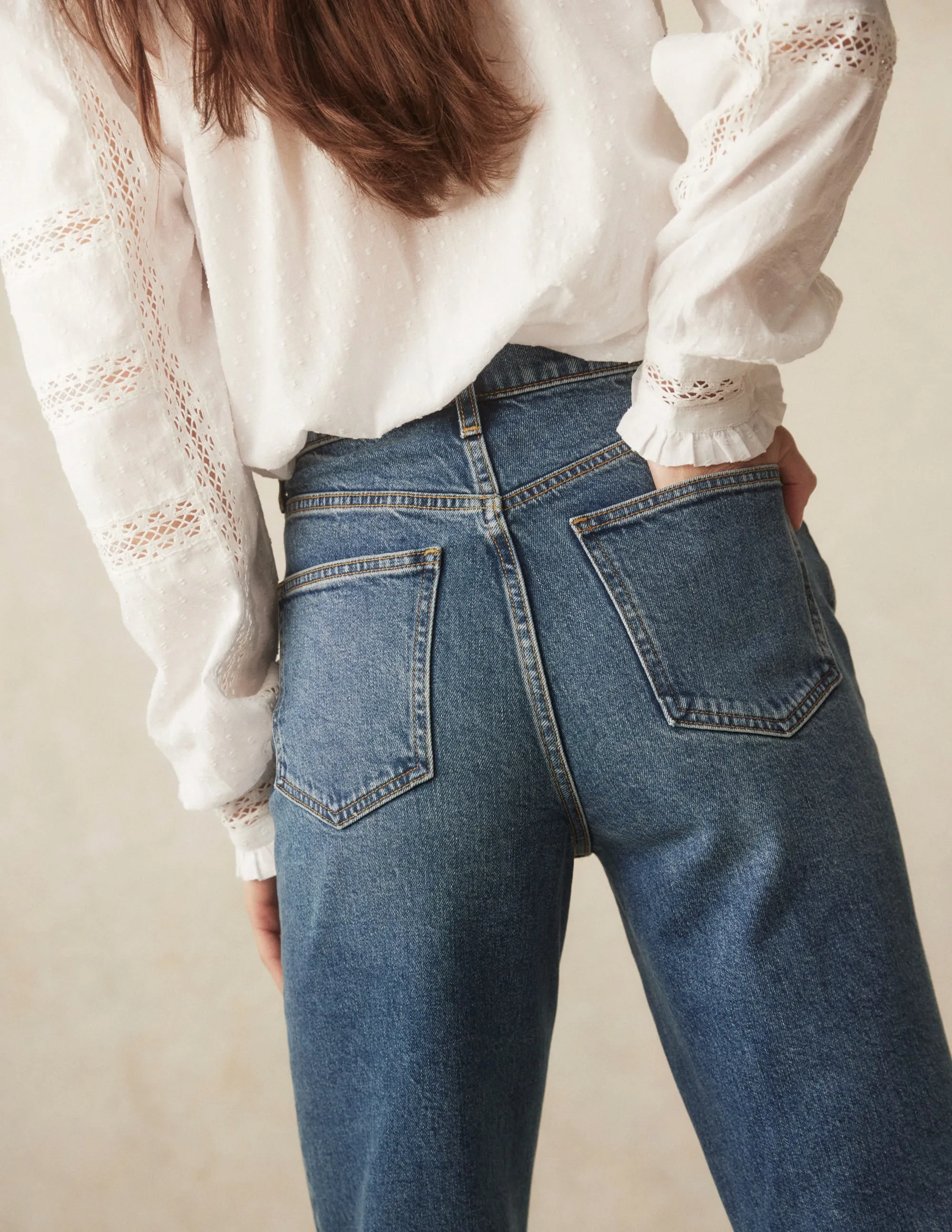 High Rise Column Leg Jeans-Mid Vintage urban edge