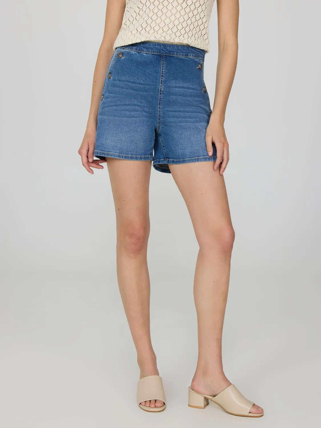 High-Rise Denim Shorts trend pick