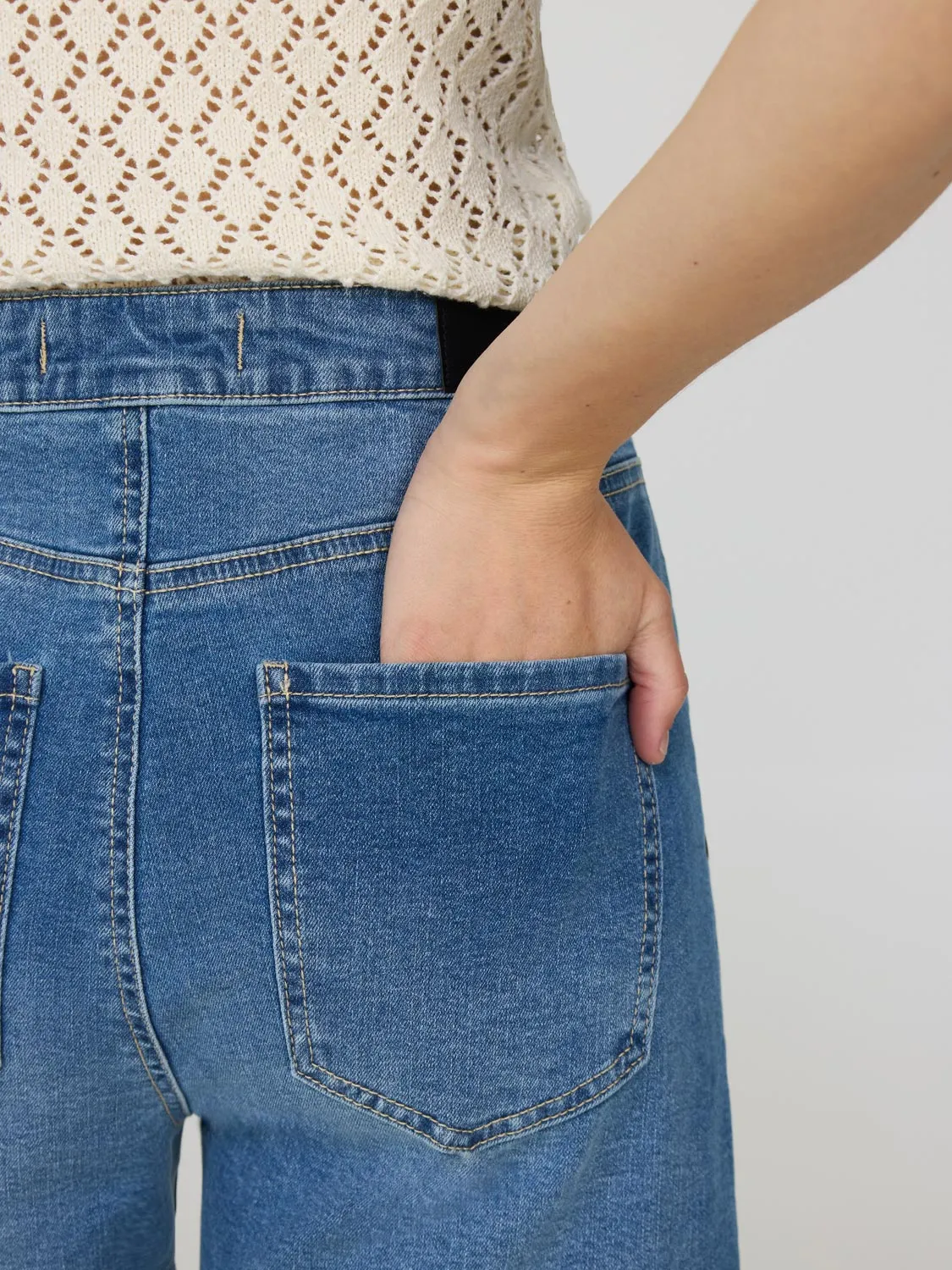 High-Rise Denim Shorts seasonal wear