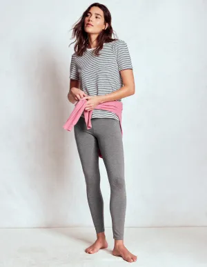 High Rise Jersey Leggings-Charcoal Marl city stroll