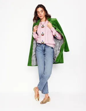 High Rise Rigid Straight Jeans-Light Vintage versatile style