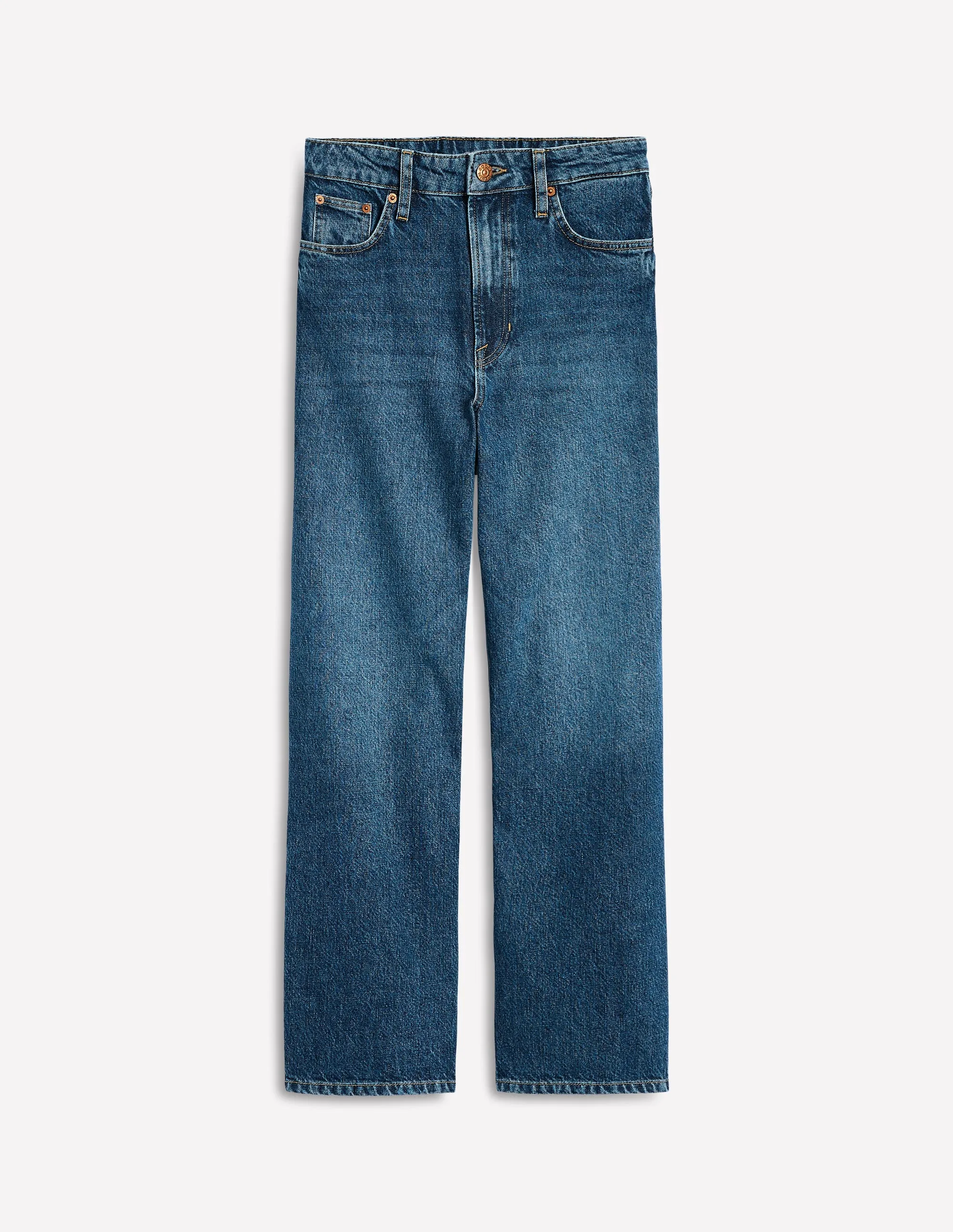 High Rise Straight Crop Jeans-Mid Vintage mature sophistication