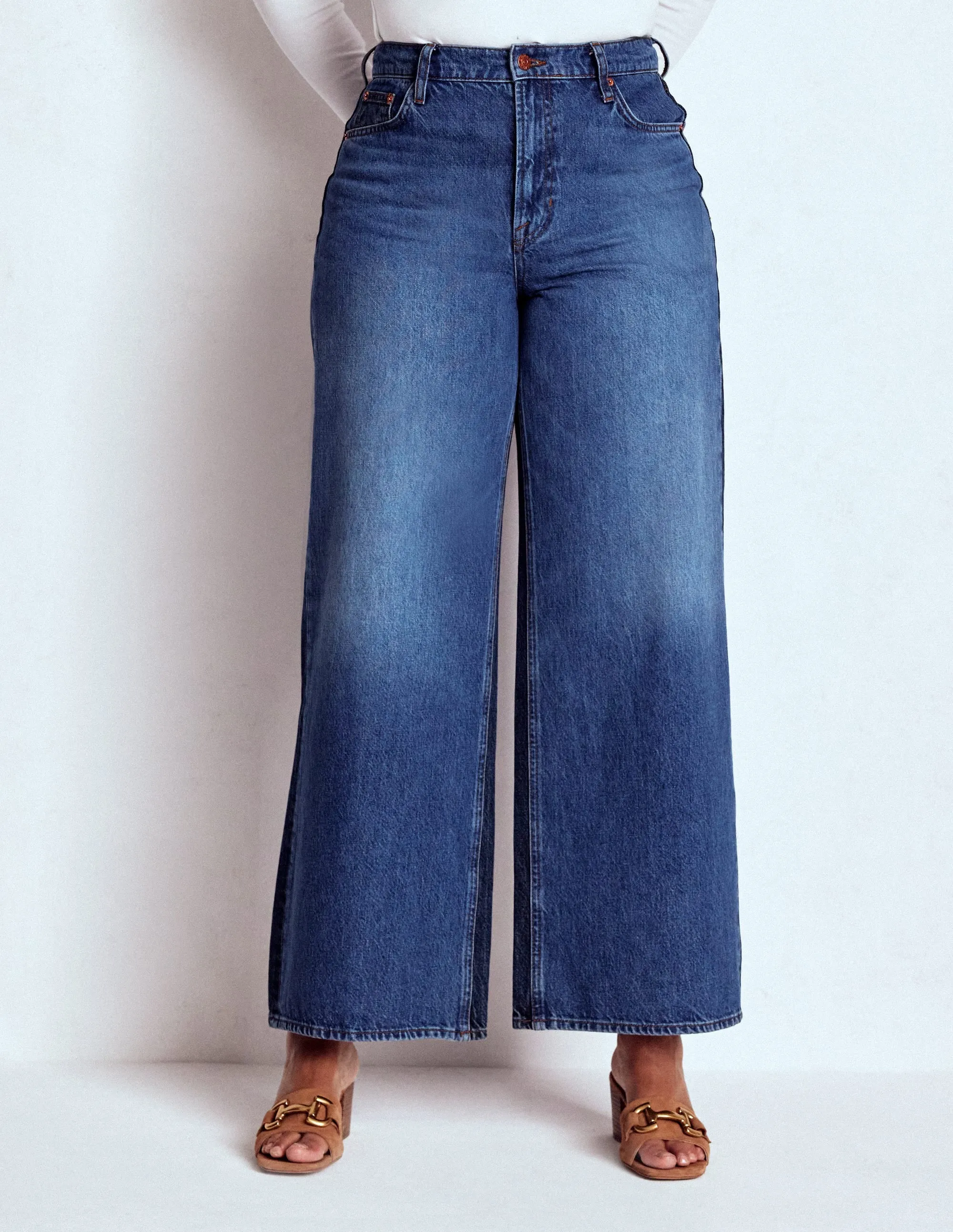 High Rise Wide Leg Jeans-Hotch Potch detail highlight
