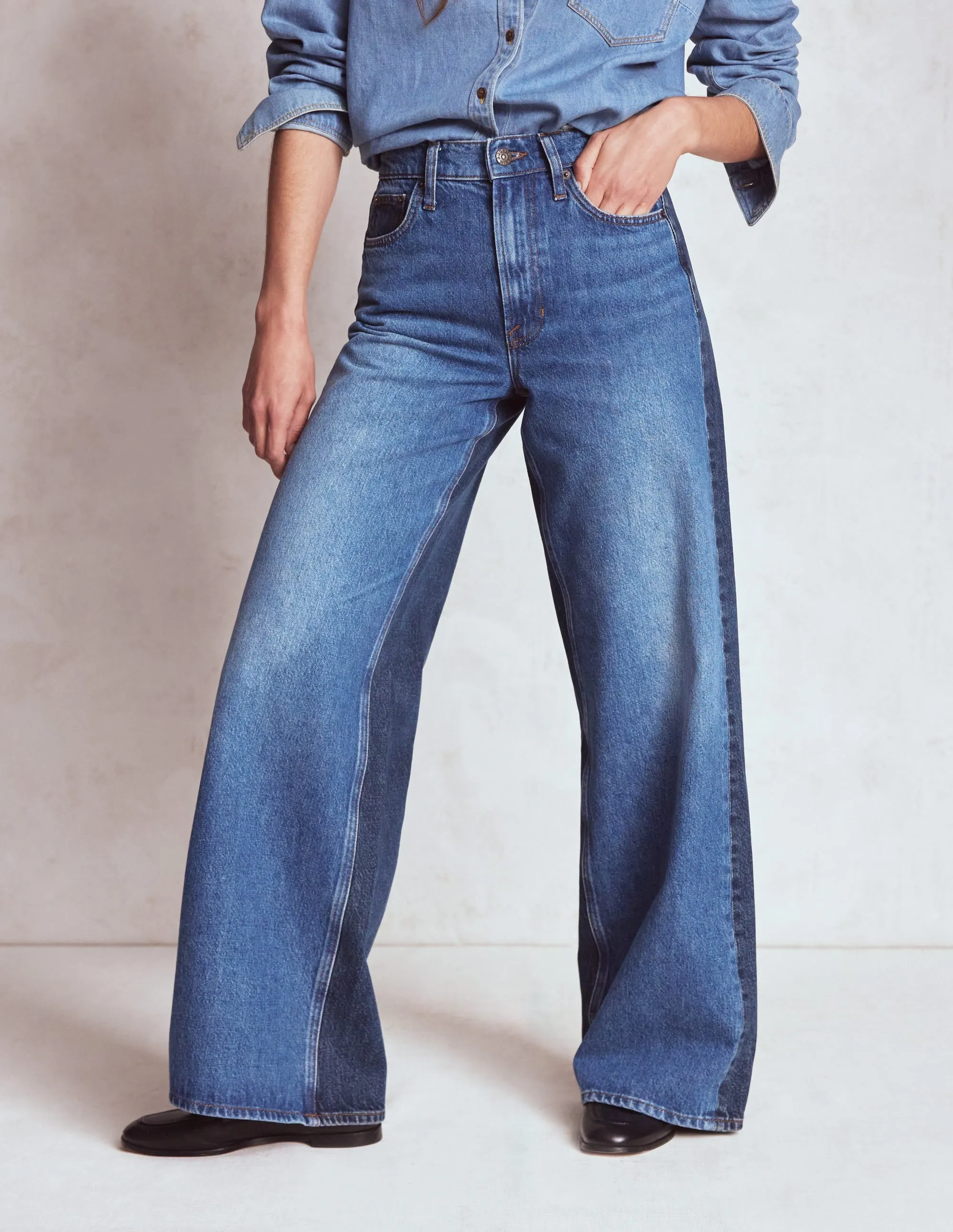 High Rise Wide Leg Jeans-Hotch Potch music events