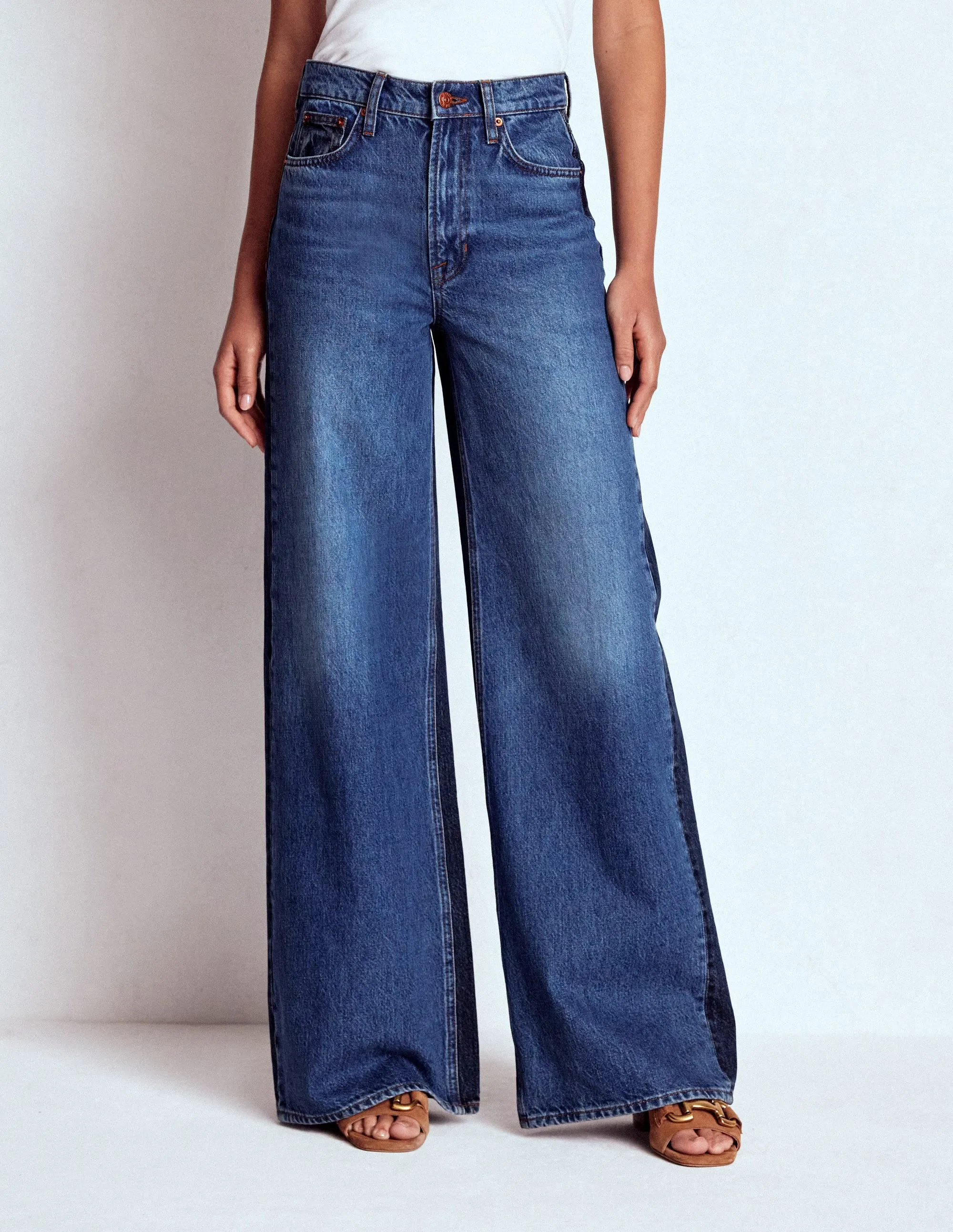 High Rise Wide Leg Jeans-Hotch Potch weekend casual
