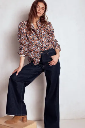 High Rise Wide Leg Jeans-Indigo Rinse fashion style