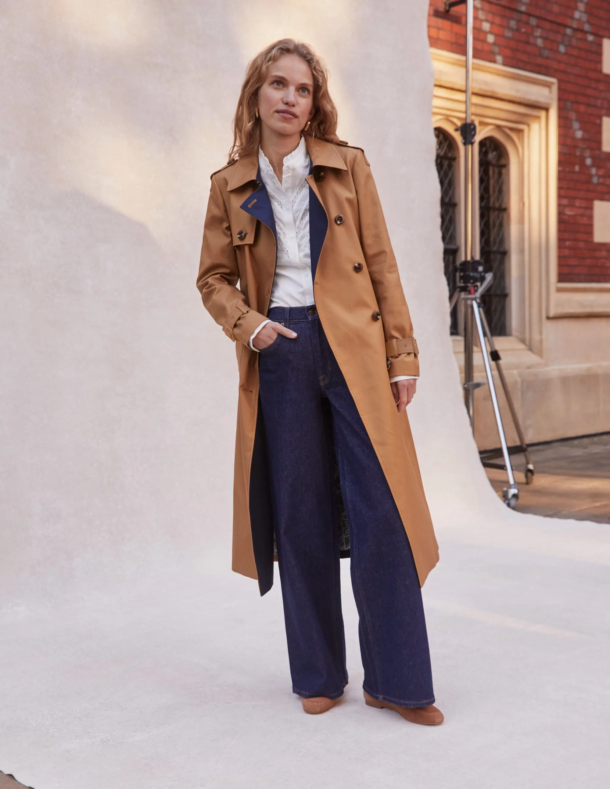 High Rise Wide Leg Jeans-Indigo Rinse easy wear