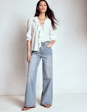 High Rise Wide Leg Jeans-Light Vintage vintage vibe